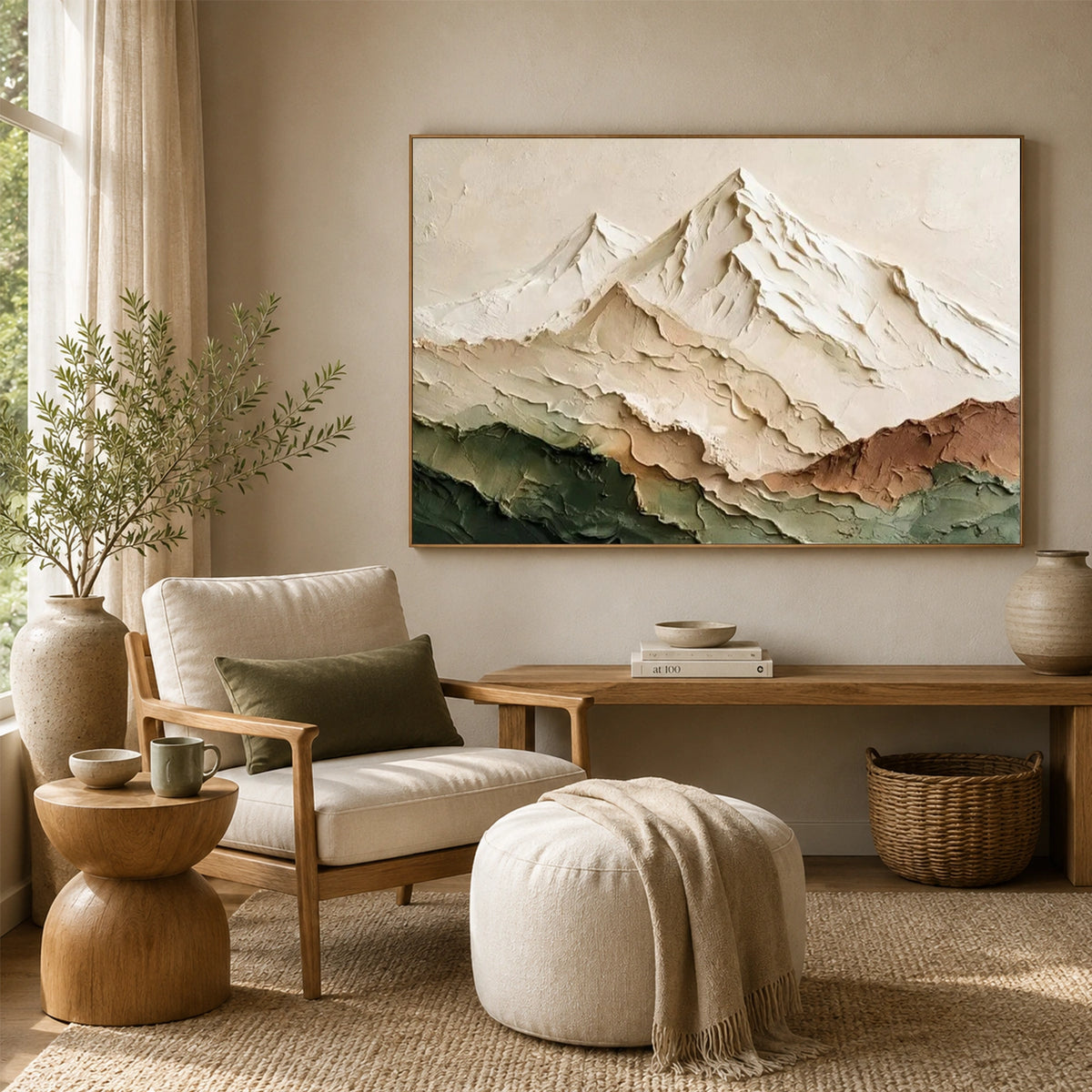 Minimalist Mountain Texture Canvas # MM474