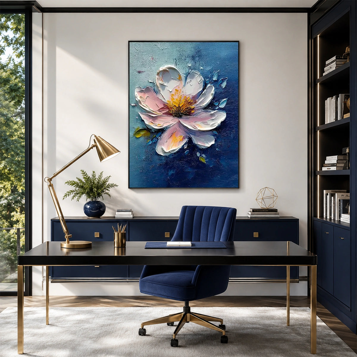 Flower & Tree Abstract Texture Canvas #FT 432