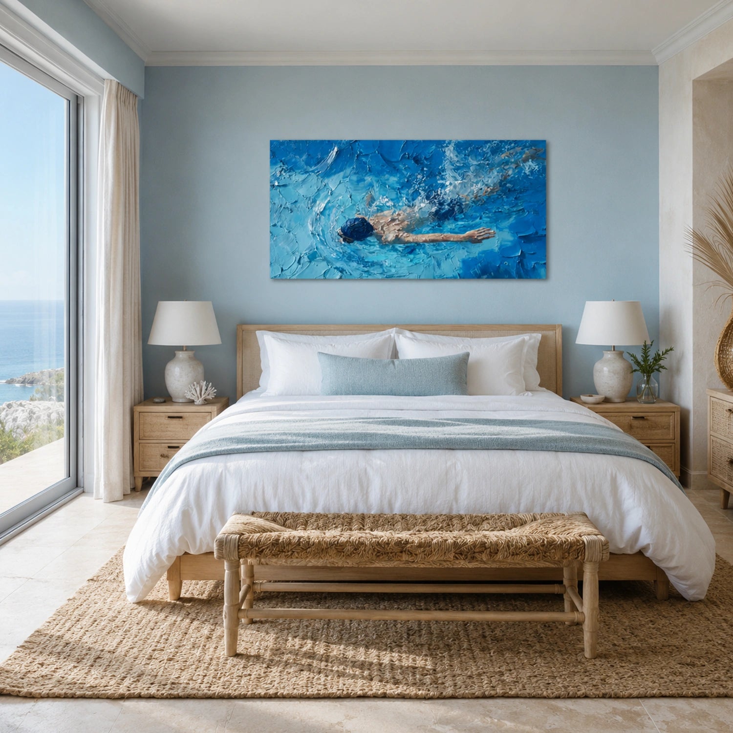 Swimming Sport Art Painting Canvas # SA103