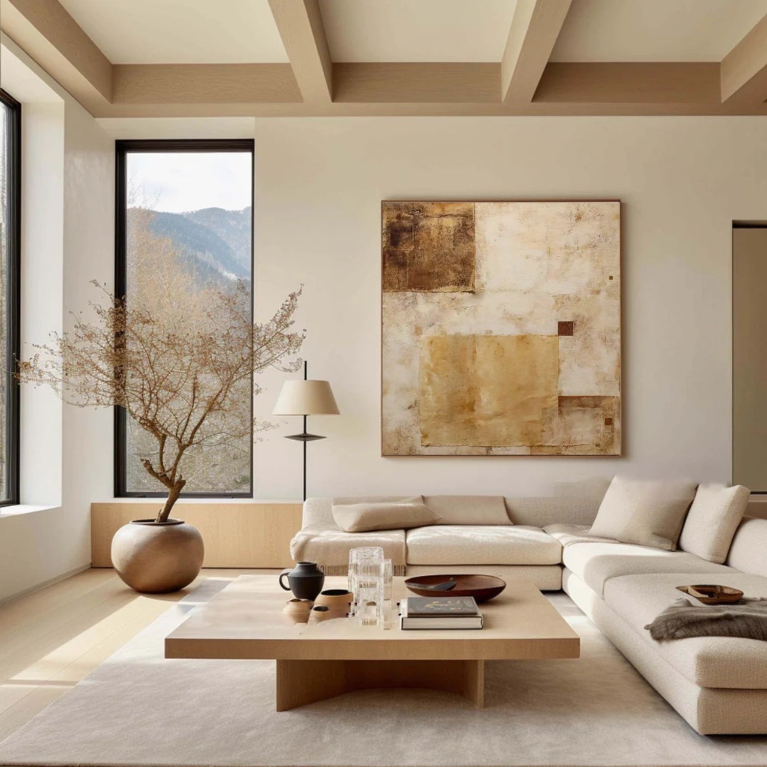 Beige & Brown Wabi Sabi Wall Art #WS392