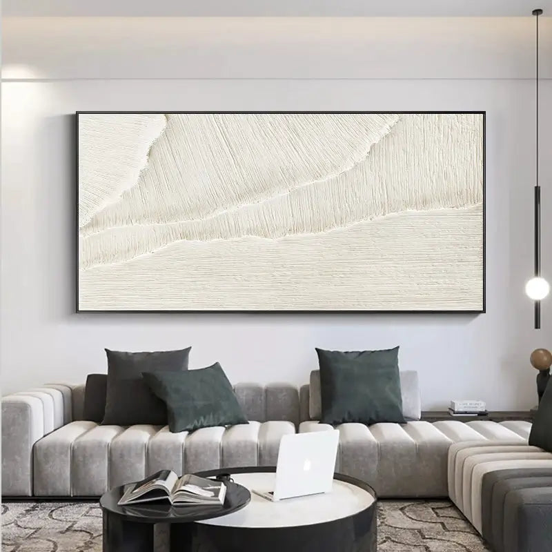 Large buy White 3D Textured Painting, White Minimalist painting, White Textured Art, White Modern Abstract Painting, White Wall Art, White Art