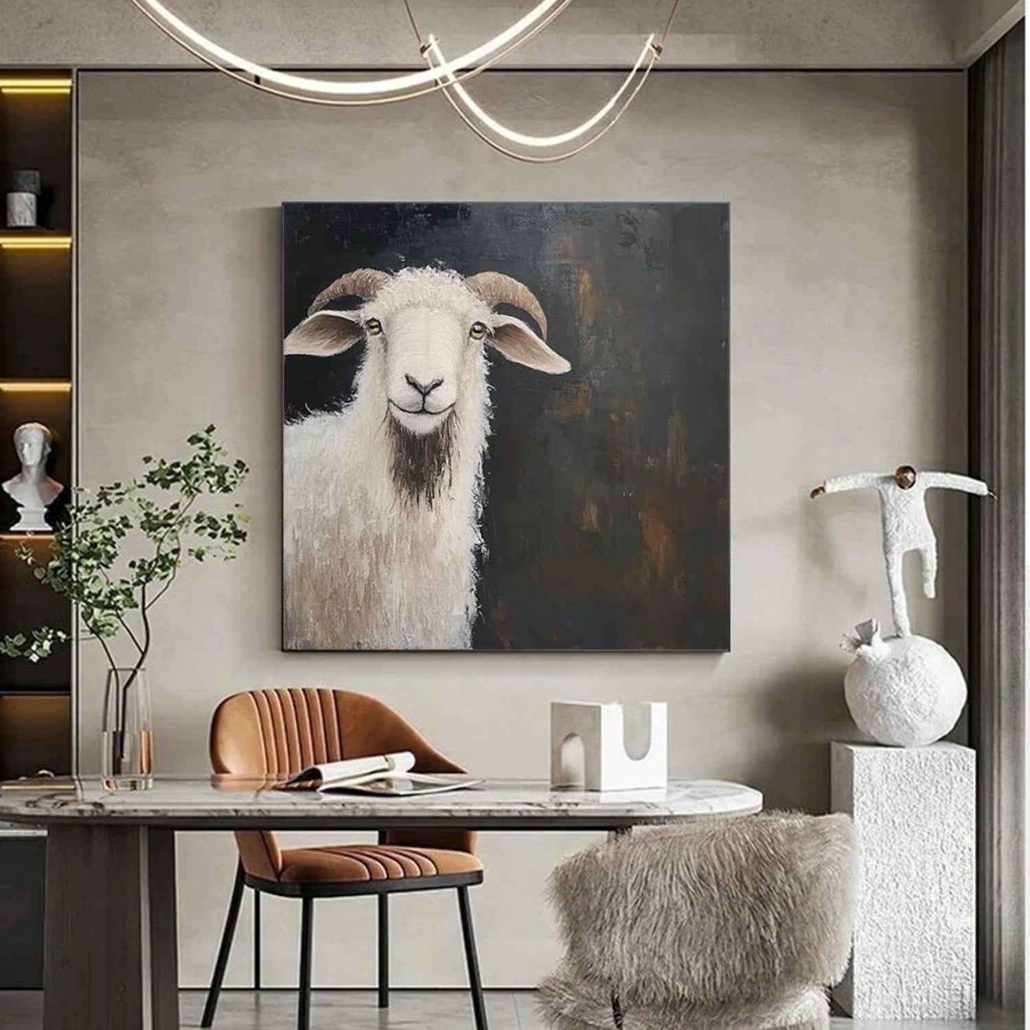 Abstract Animal Canvas Art #AP200