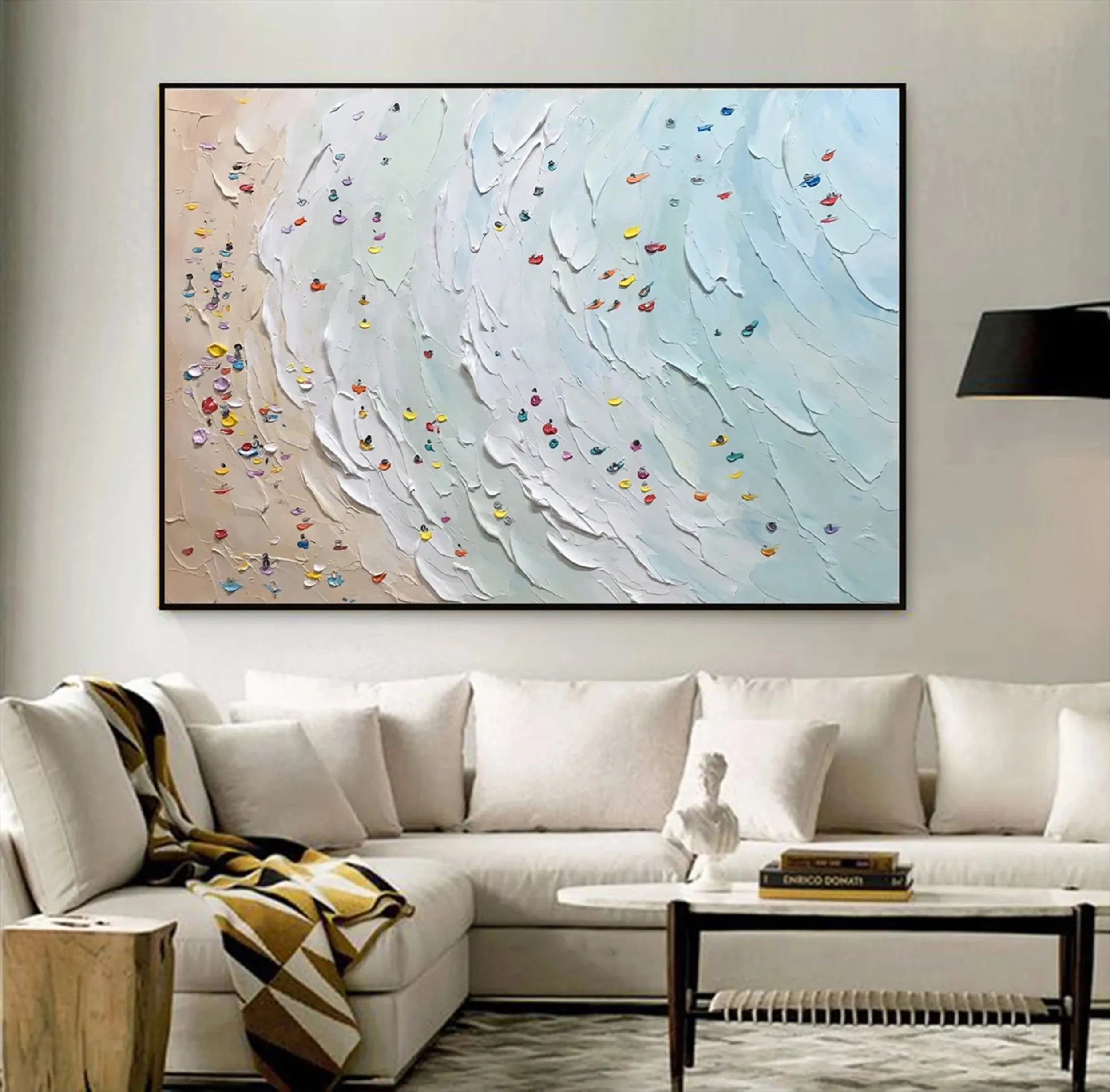 Seascape and Snowy Peak Painting #SP001