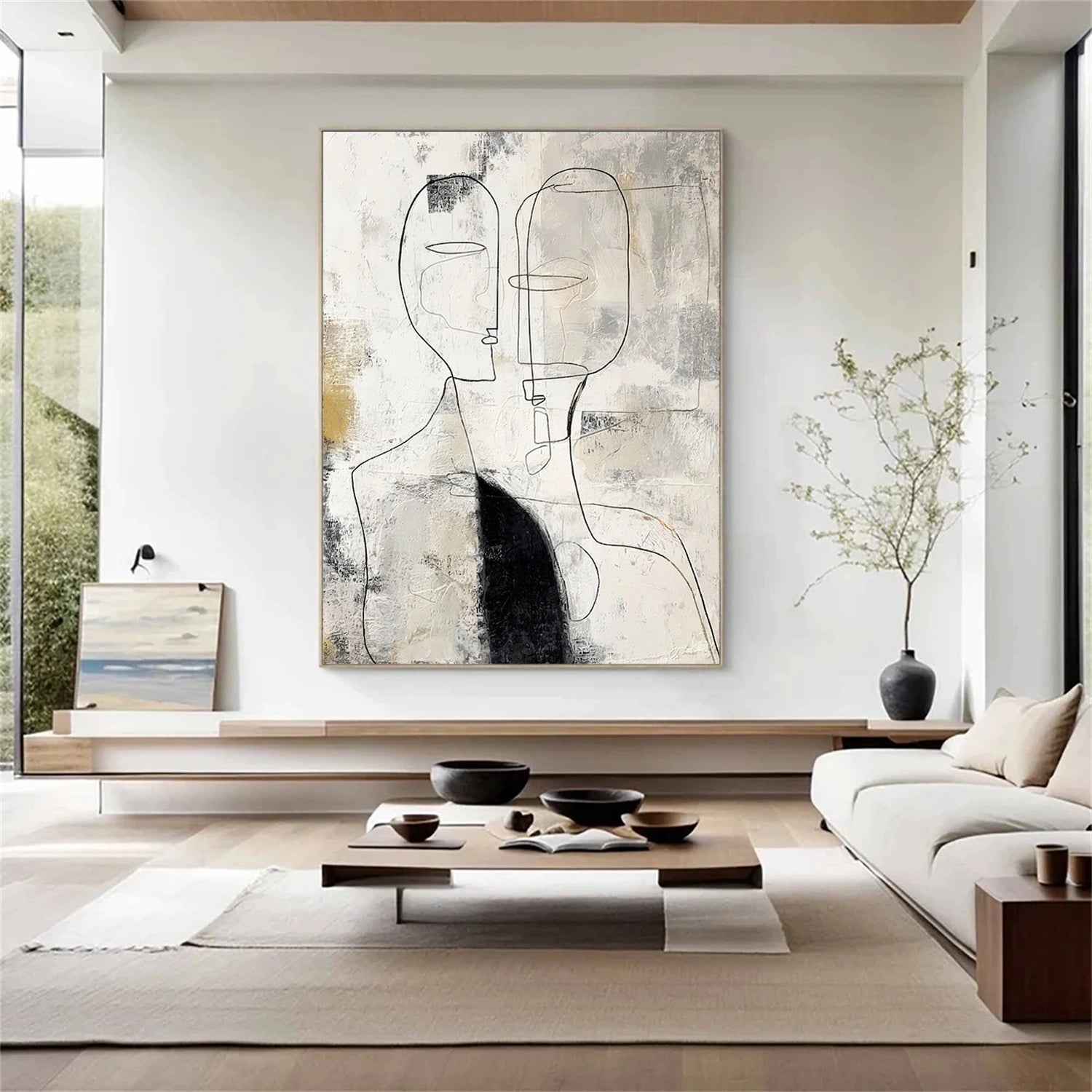 Contemporary Abstract Minimalist Textured Wall Art #CW054