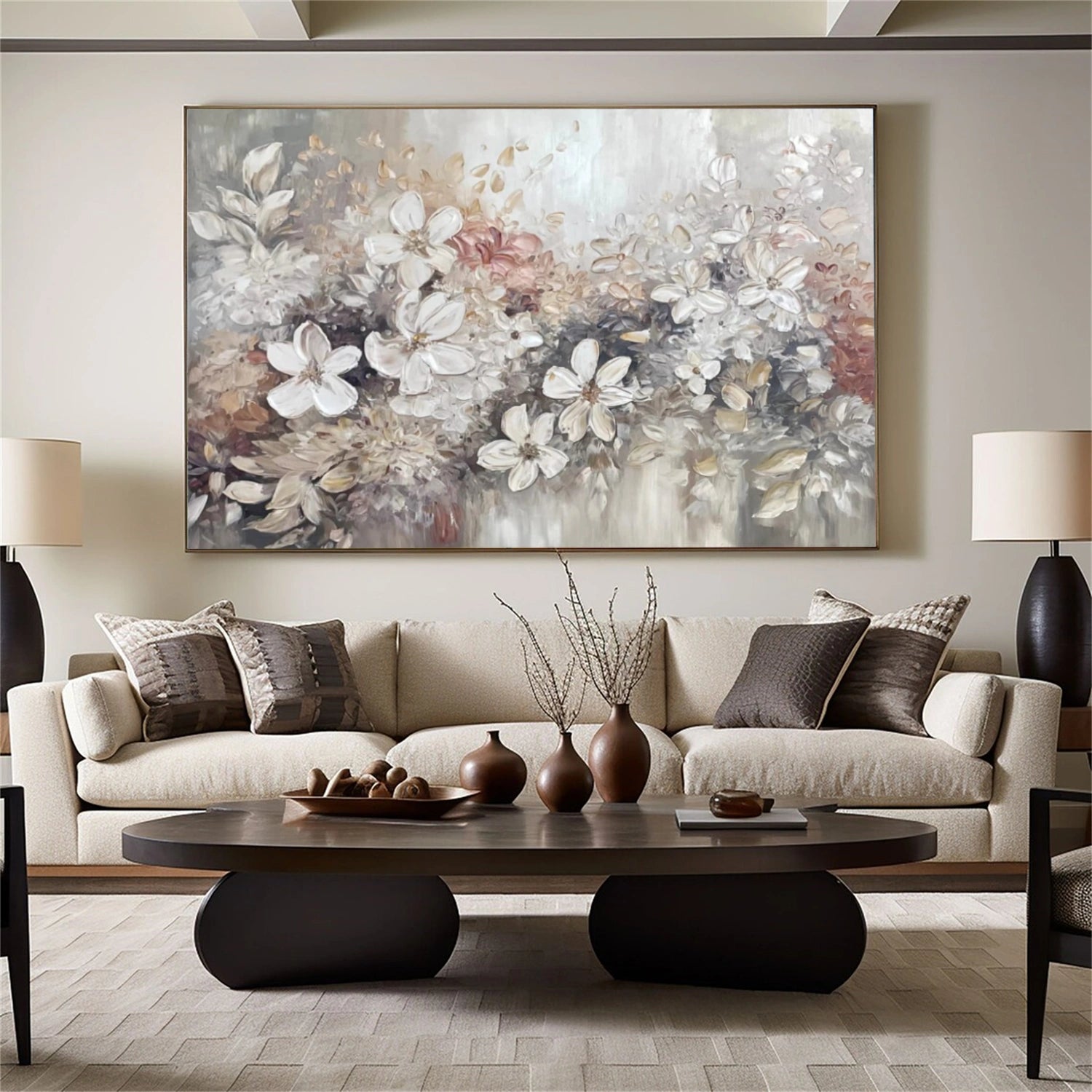 Flower & Tree Abstract Texture Canvas Art #FT 309