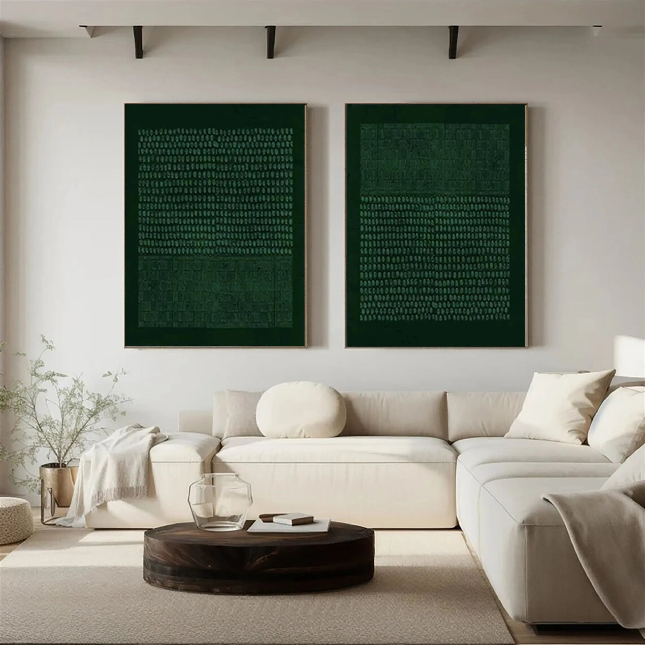 Blue & Green Abstract Set of 2 #BG023