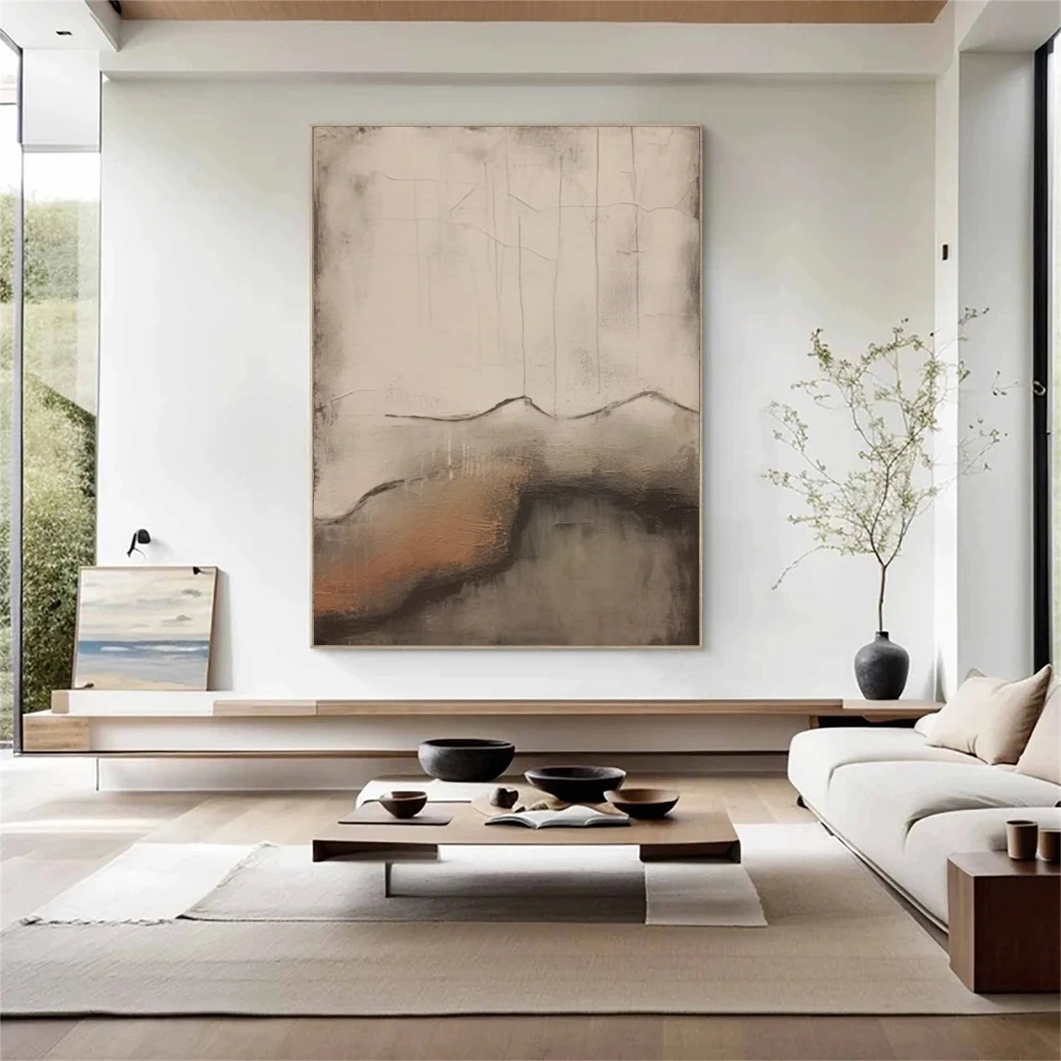 Beige & Brown Abstract #BB150