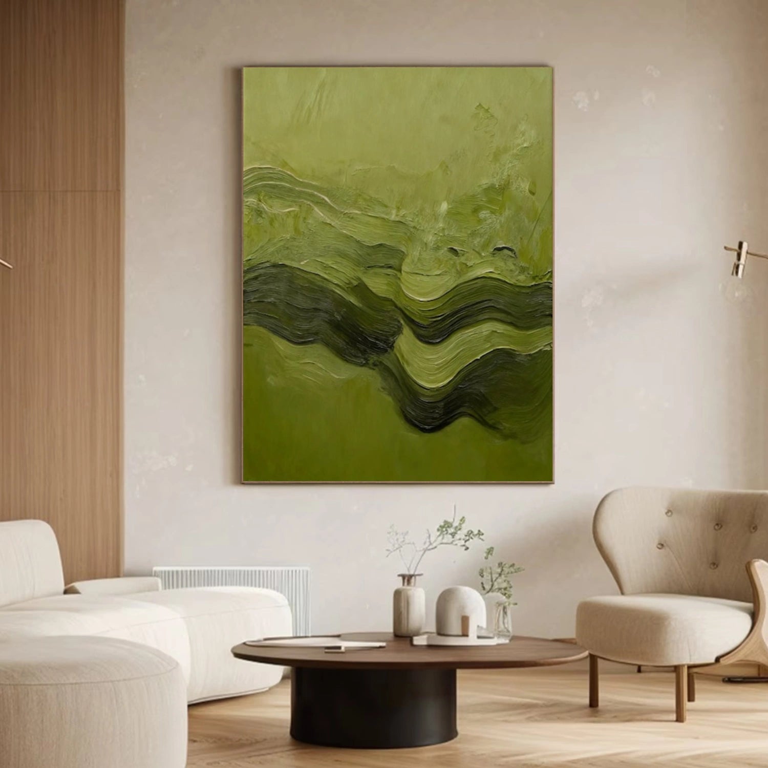 Green Abstract Texture Wall Art # AB661