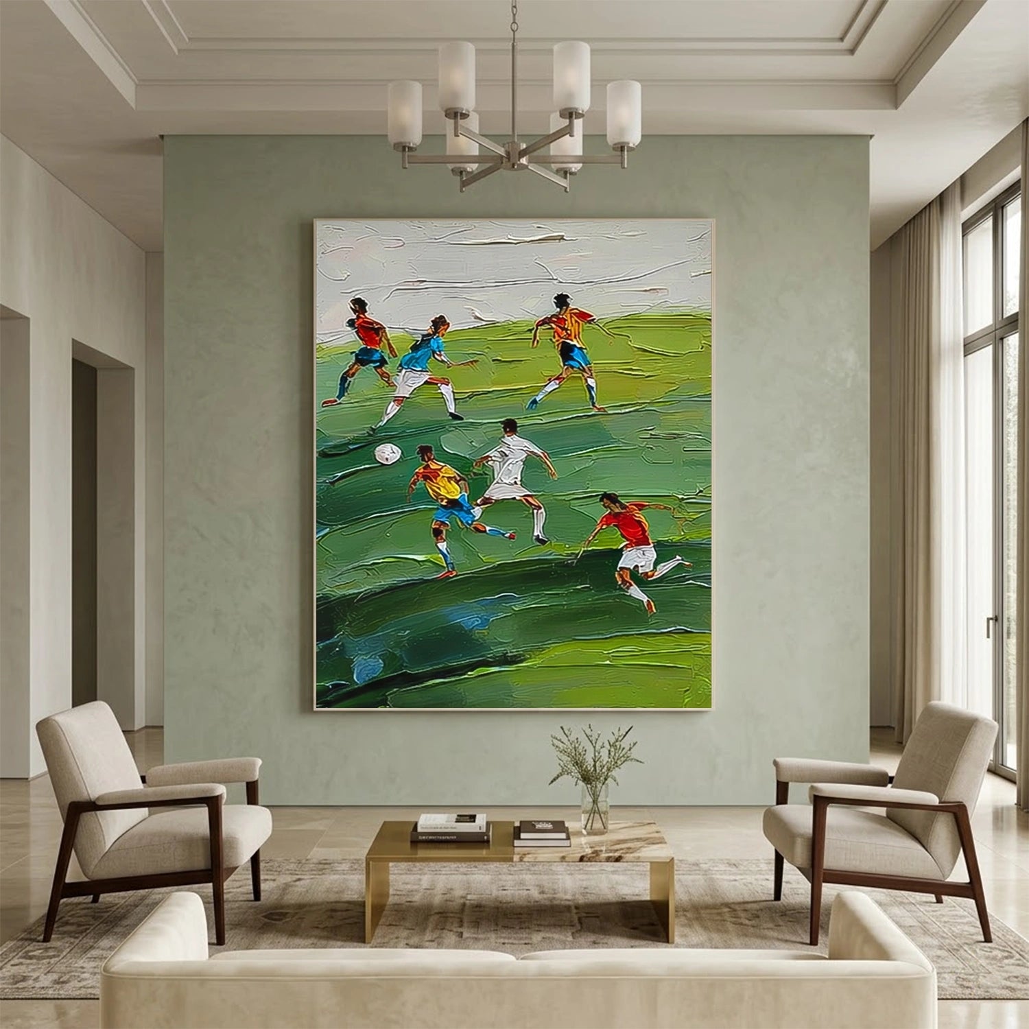 Football Sport Art Texture Painting Canvas #SA086