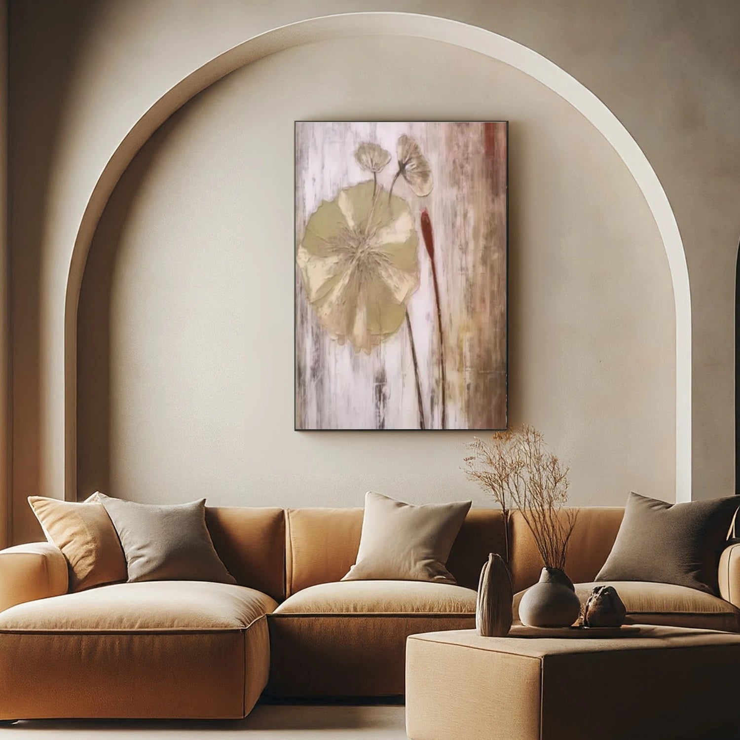 Flower & Tree Abstract Texture Canvas Art #FT 248