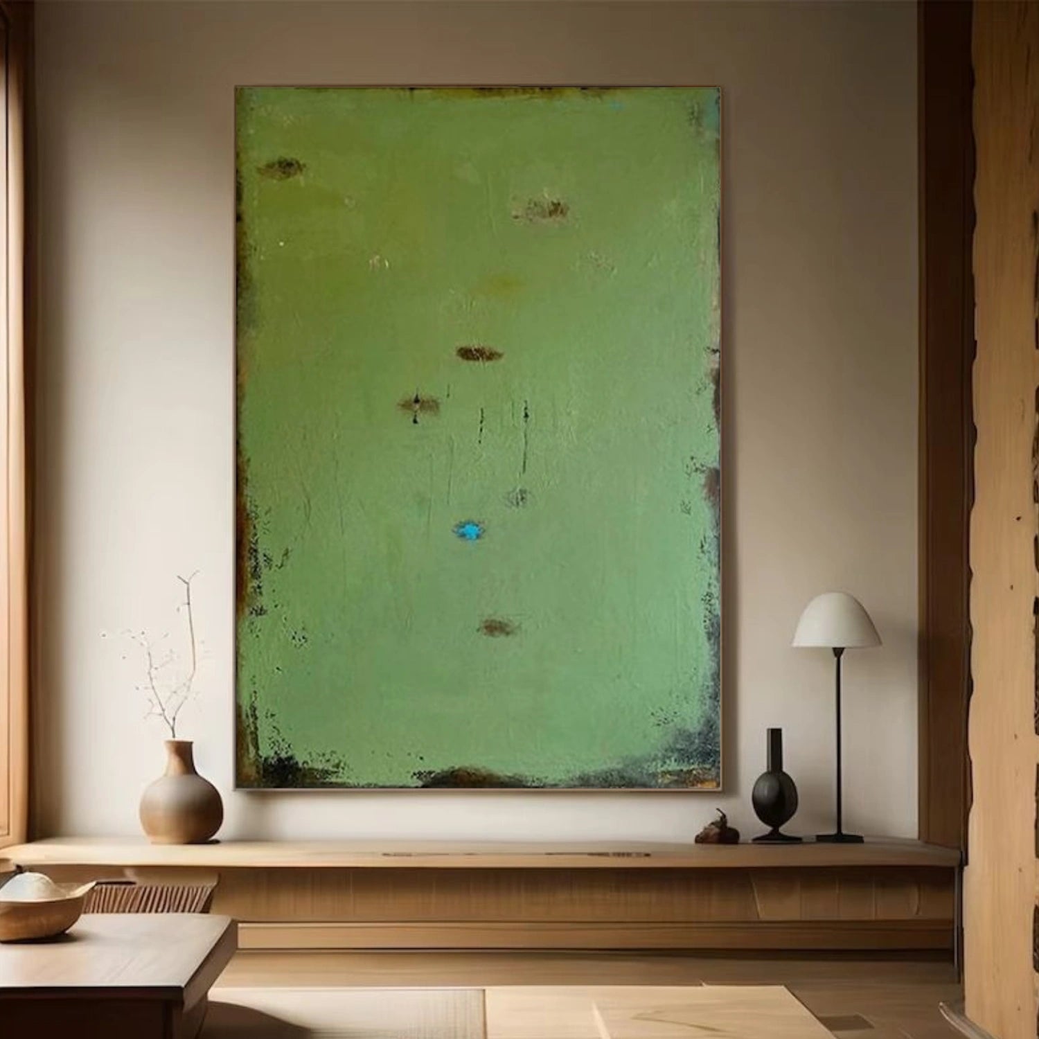 Green Wabi Sabi Wall Art # WS421