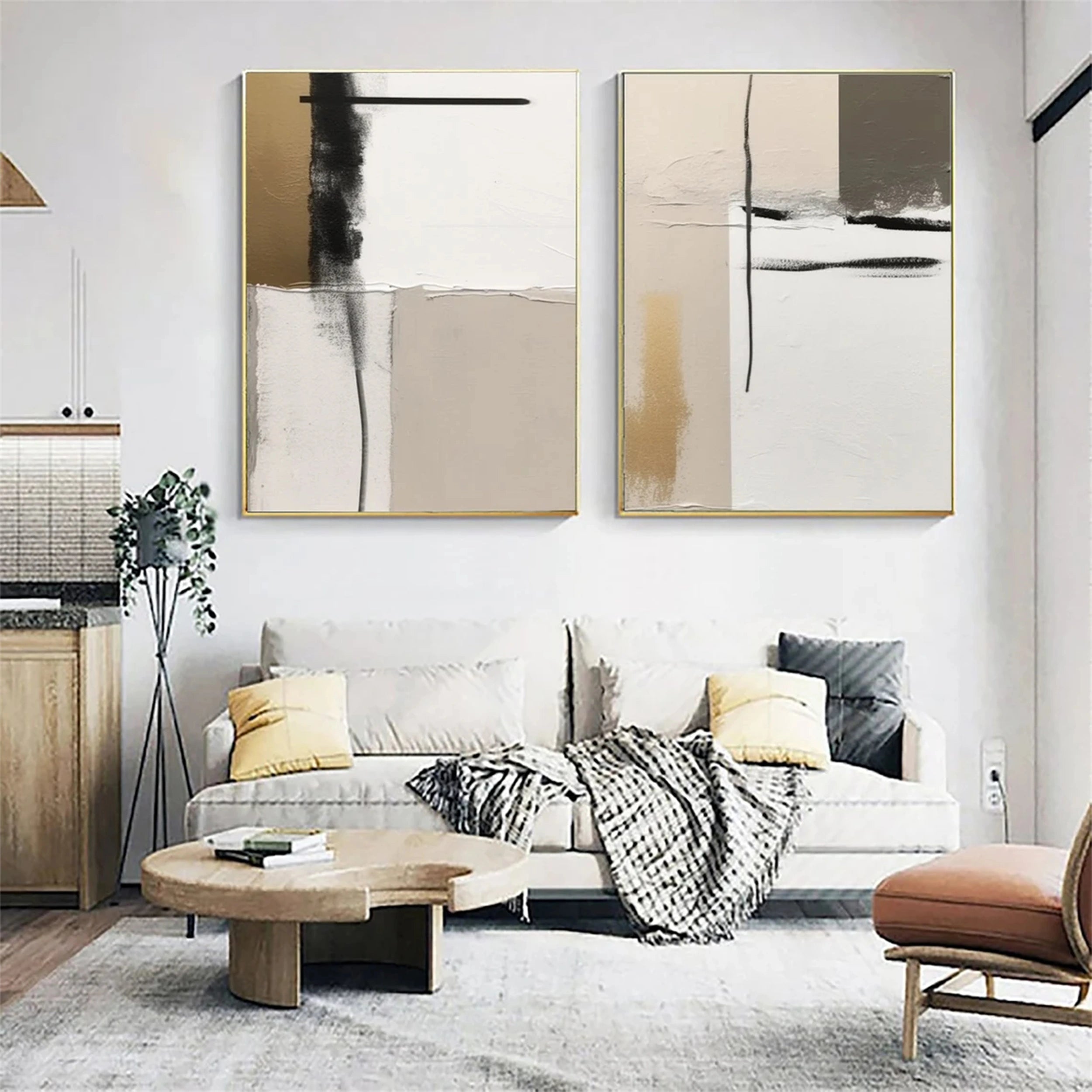 Abstract Painting Set of 2 #AB 093