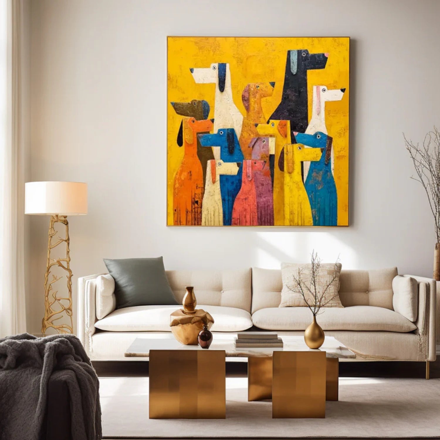 Colorful Abstract Animal Canvas Art #AP187