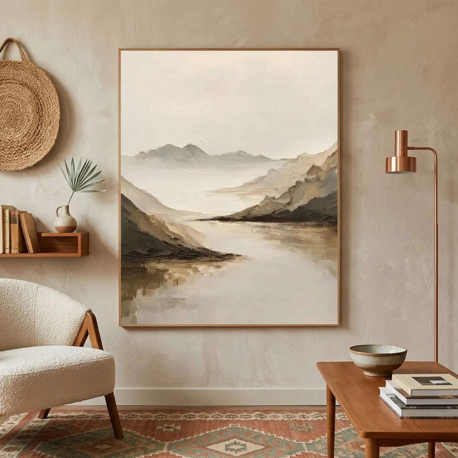 Minimalist Mountain Texture Canvas # MM438