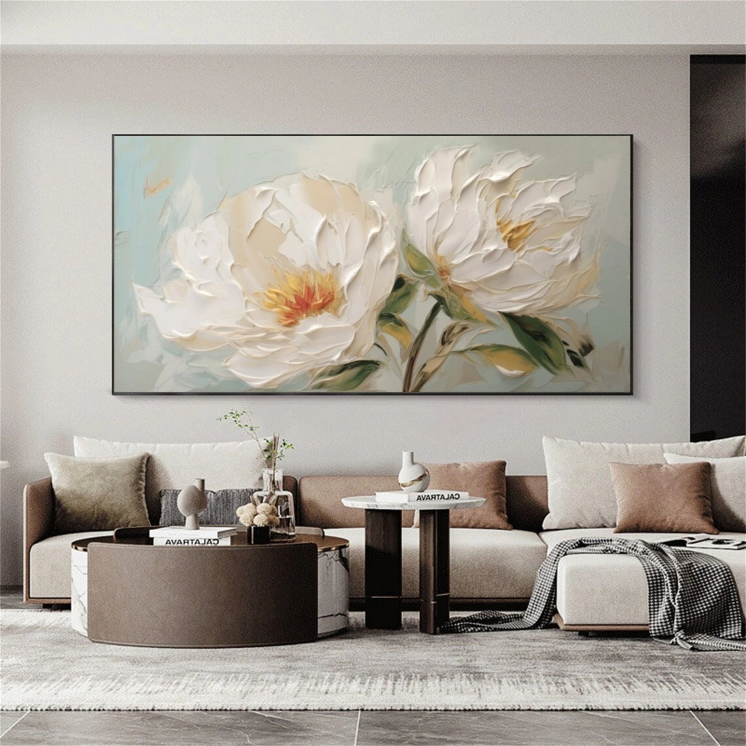 Flower & Tree Abstract Textured Canvas # FT 348