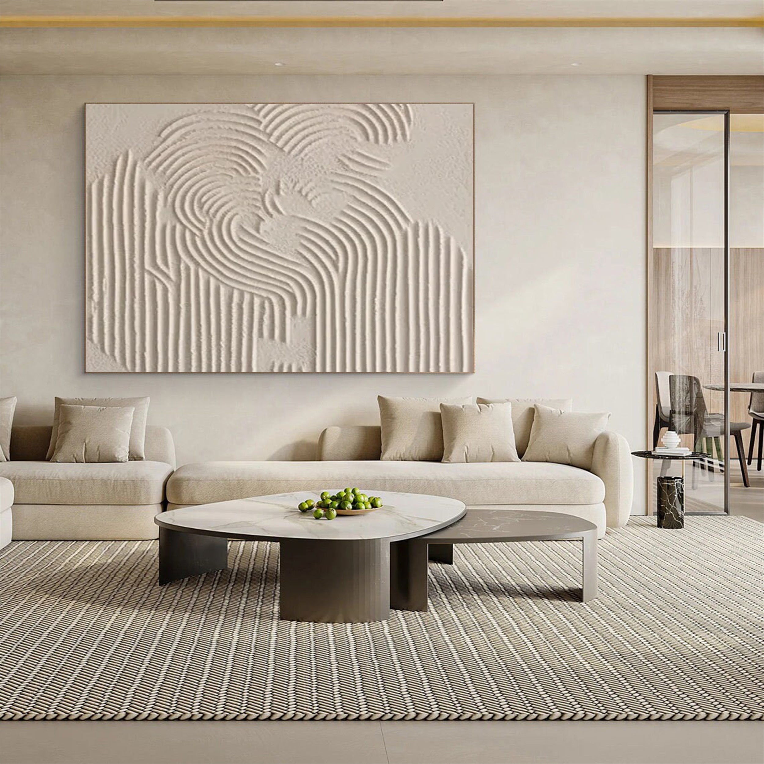 Beige & Brown Abstract #BB096