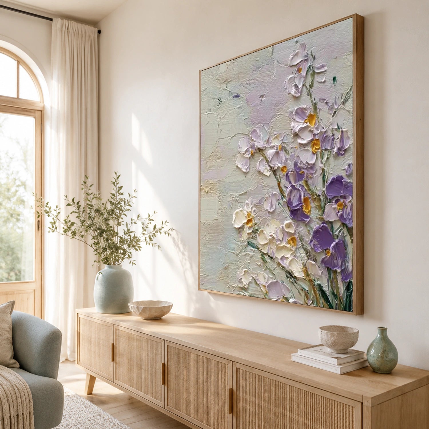 Flower & Tree Abstract Texture Canvas # FT 416