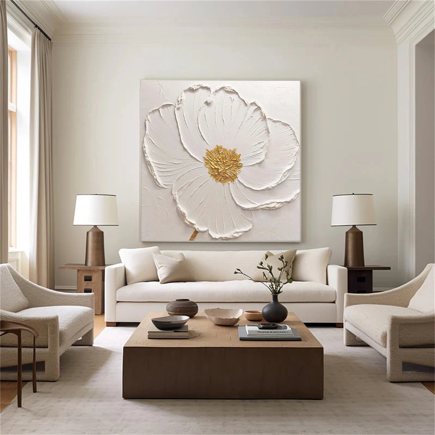 Flower & Tree Abstract Texture Canvas Art #FT 290