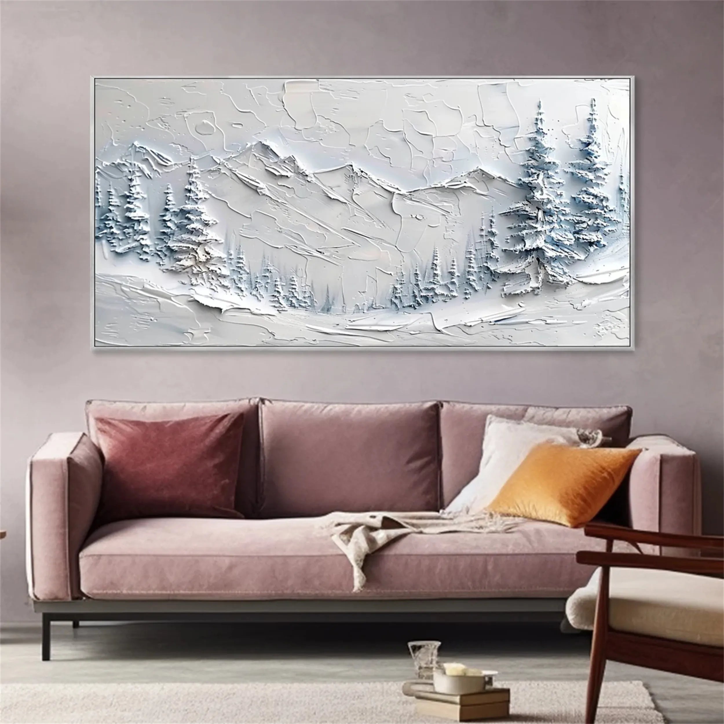 White Minimalist Textured Painting Canvas #MM256