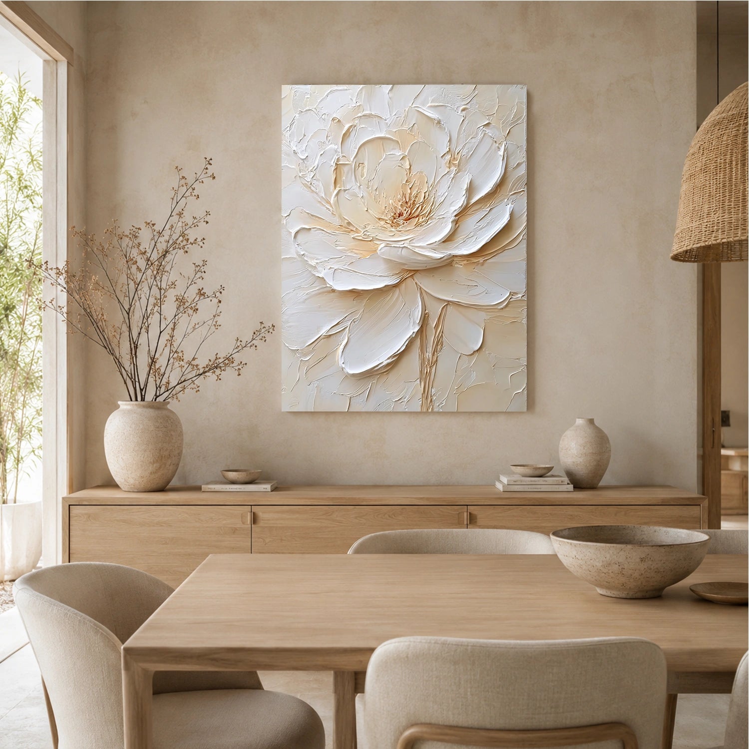 Flower & Tree Abstract Texture Canvas # FT 396