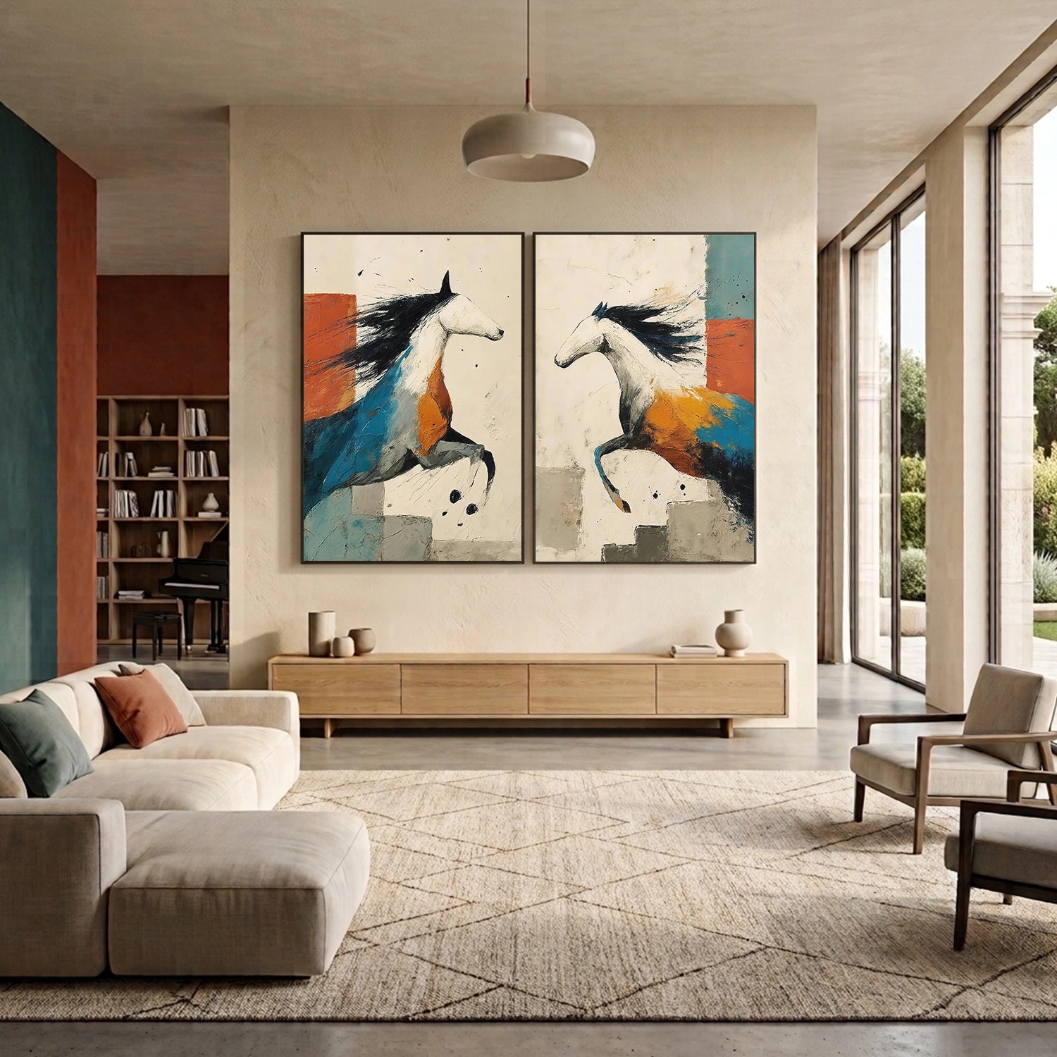 Abstract Animal Canvas Art Set of 2 #AP241