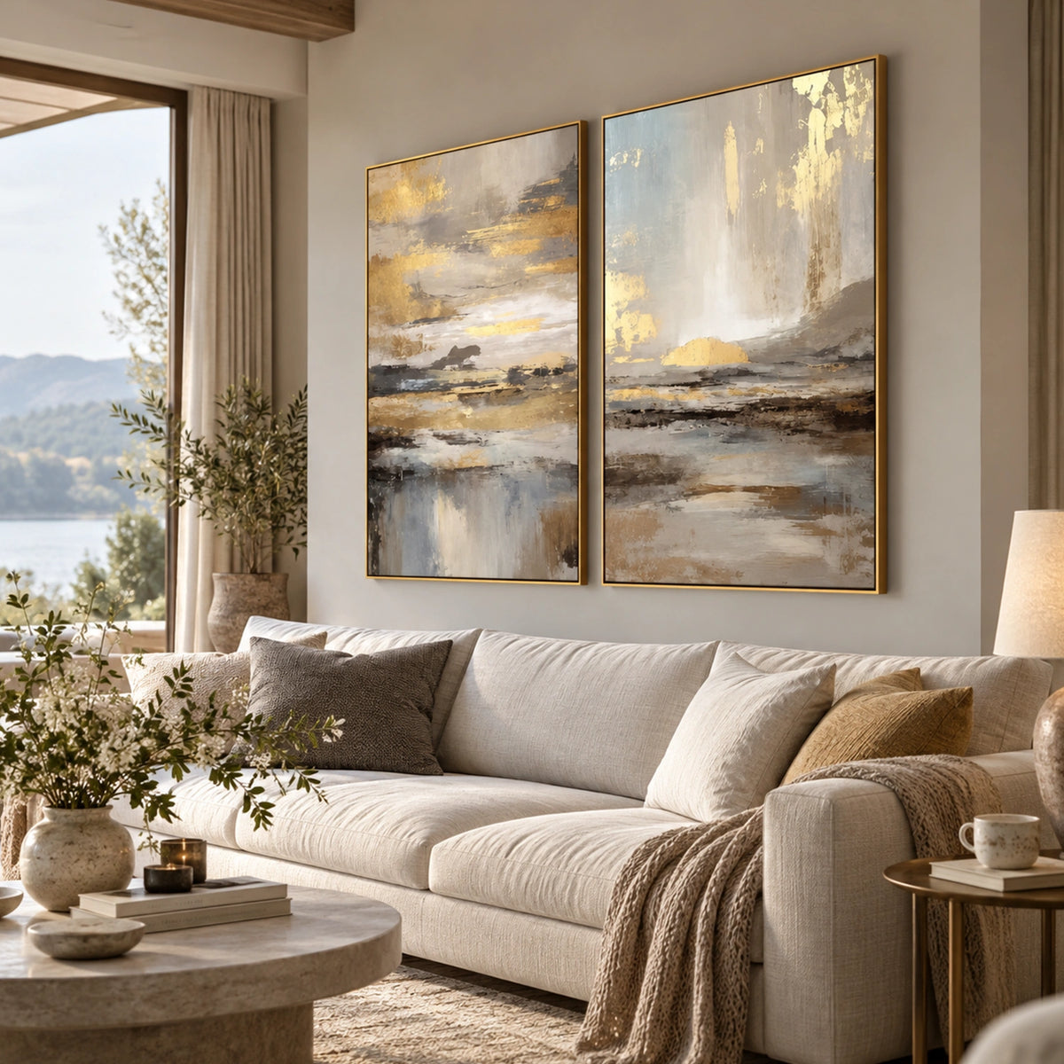 Abstract Wall Art Set of 2 #AB 772
