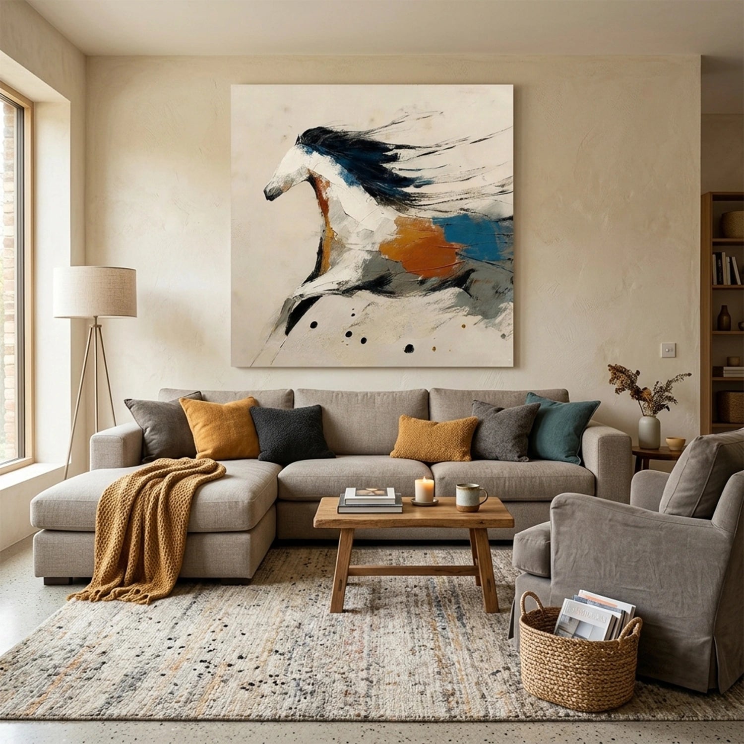 Abstract Animal Canvas Art #AP237