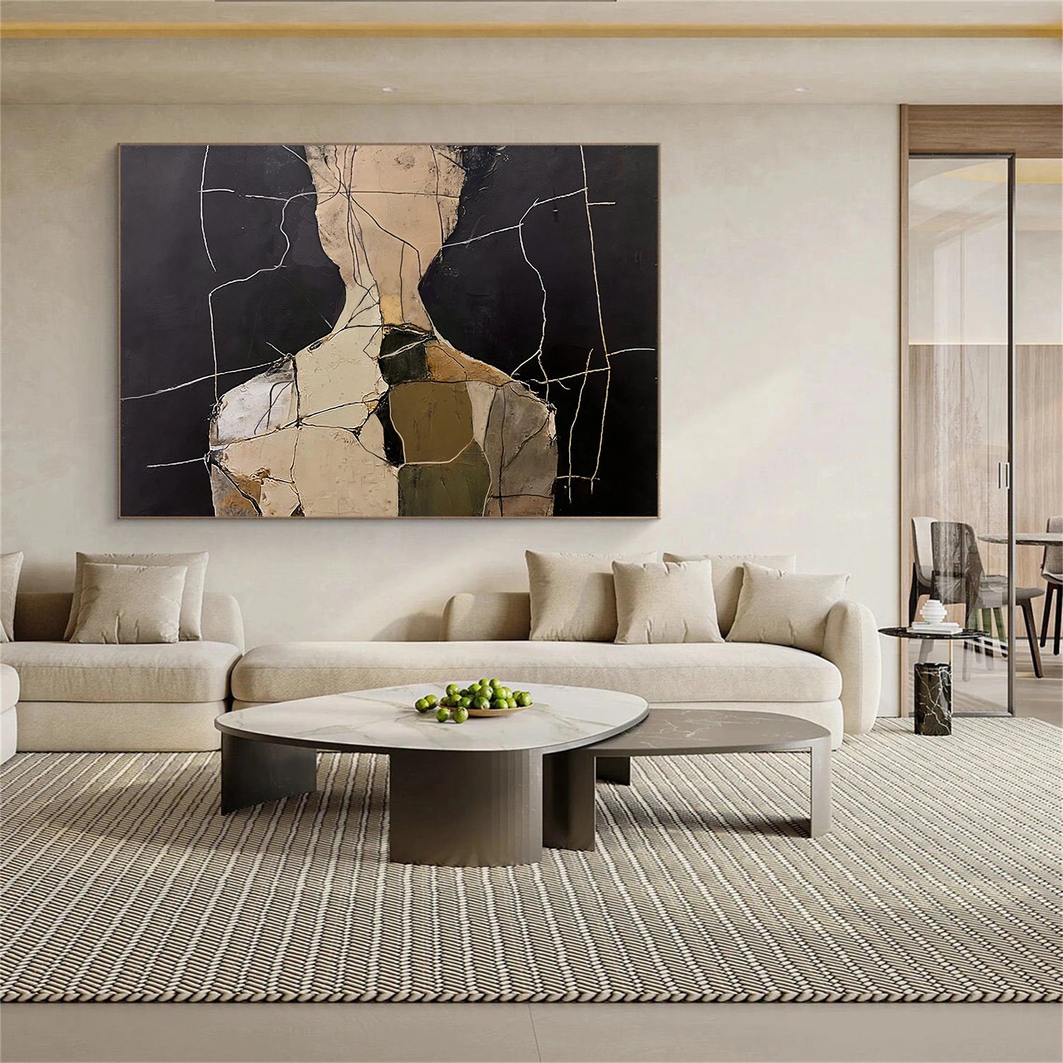 Abstract Portrait Textured Wall Art #PT 066