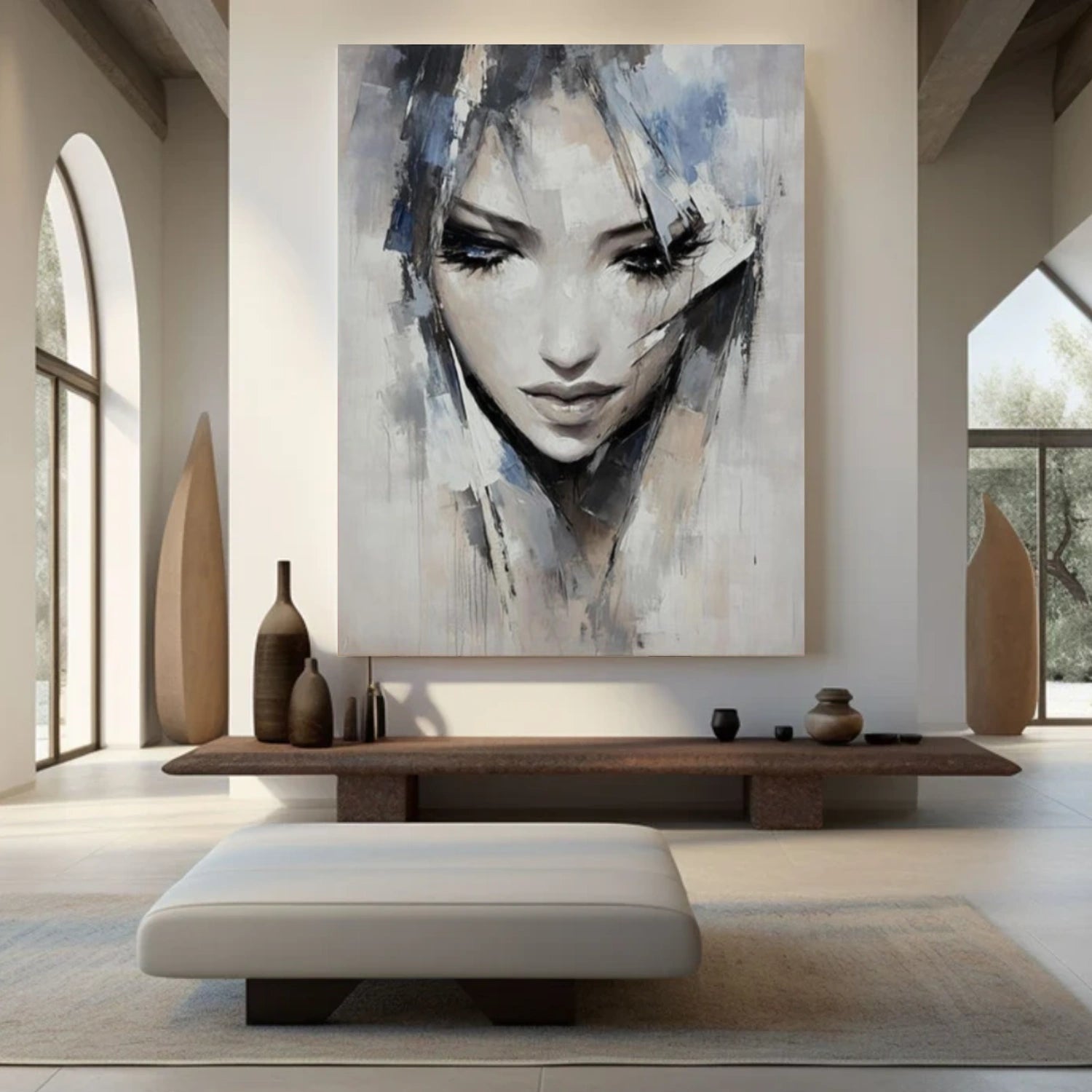 Abstract Portrait Textured Wall Art #PT 059