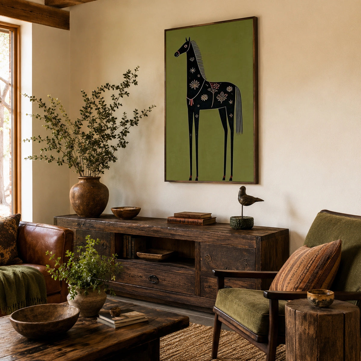 Abstract Animal Canvas Art #AP251