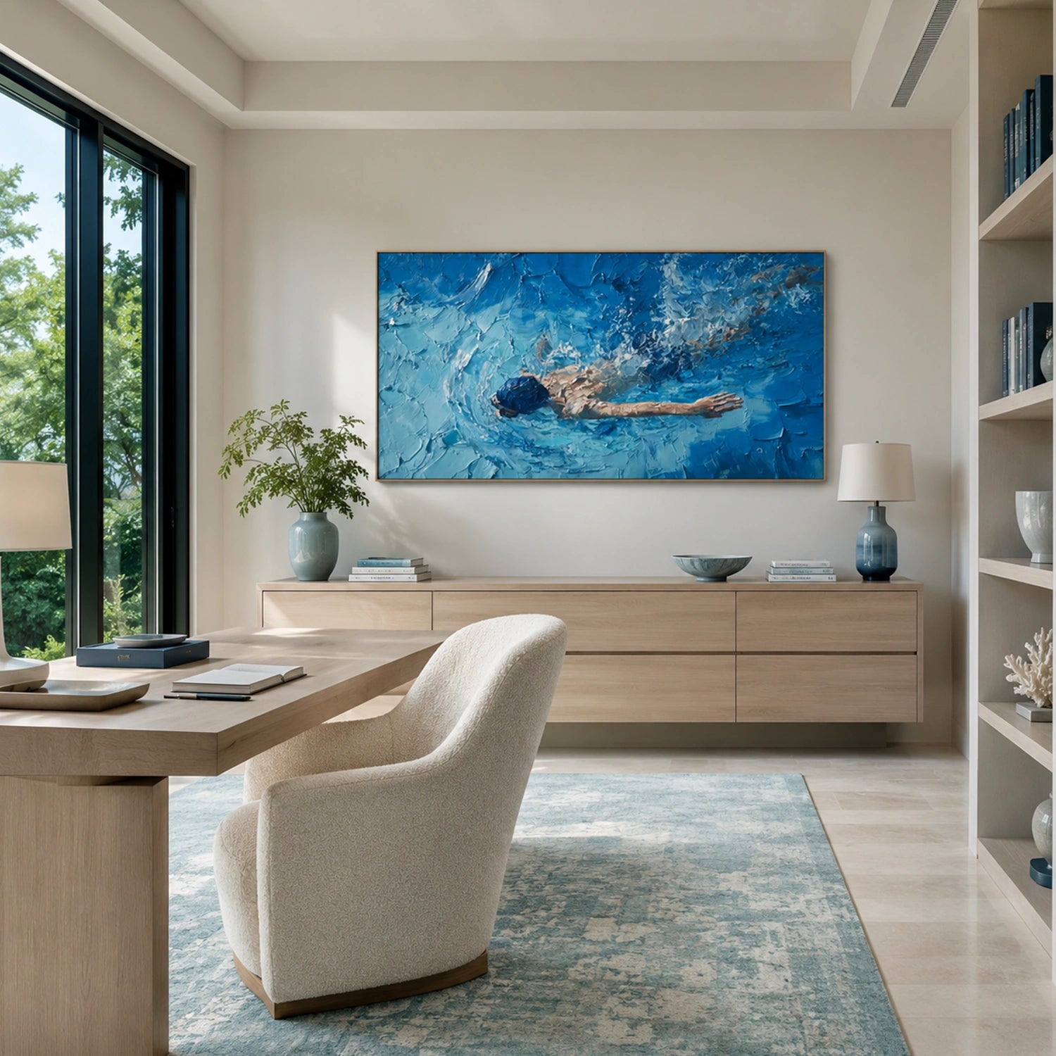 Swimming Sport Art Painting Canvas # SA103