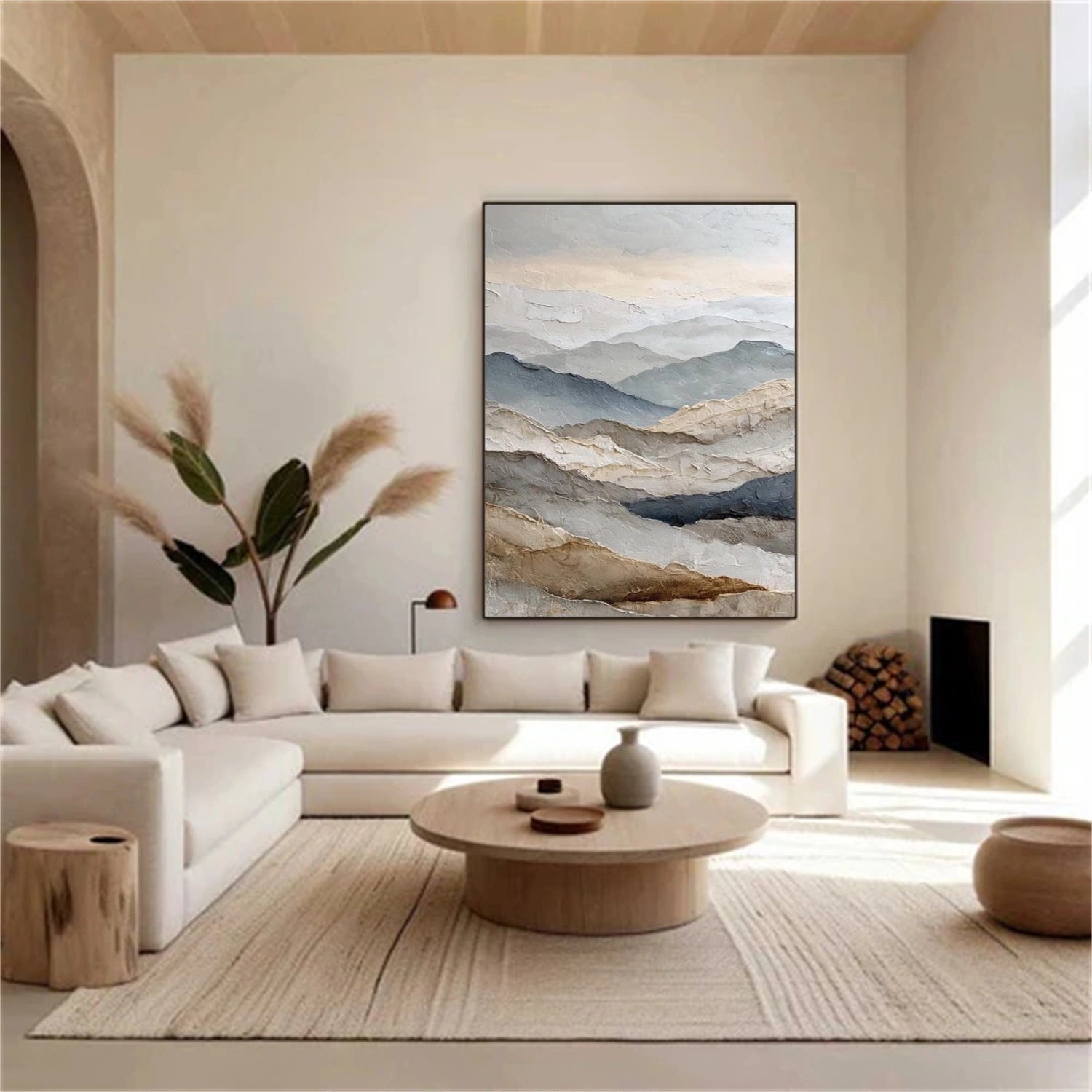 Minimalist Mountain Texture Canvas # MM409