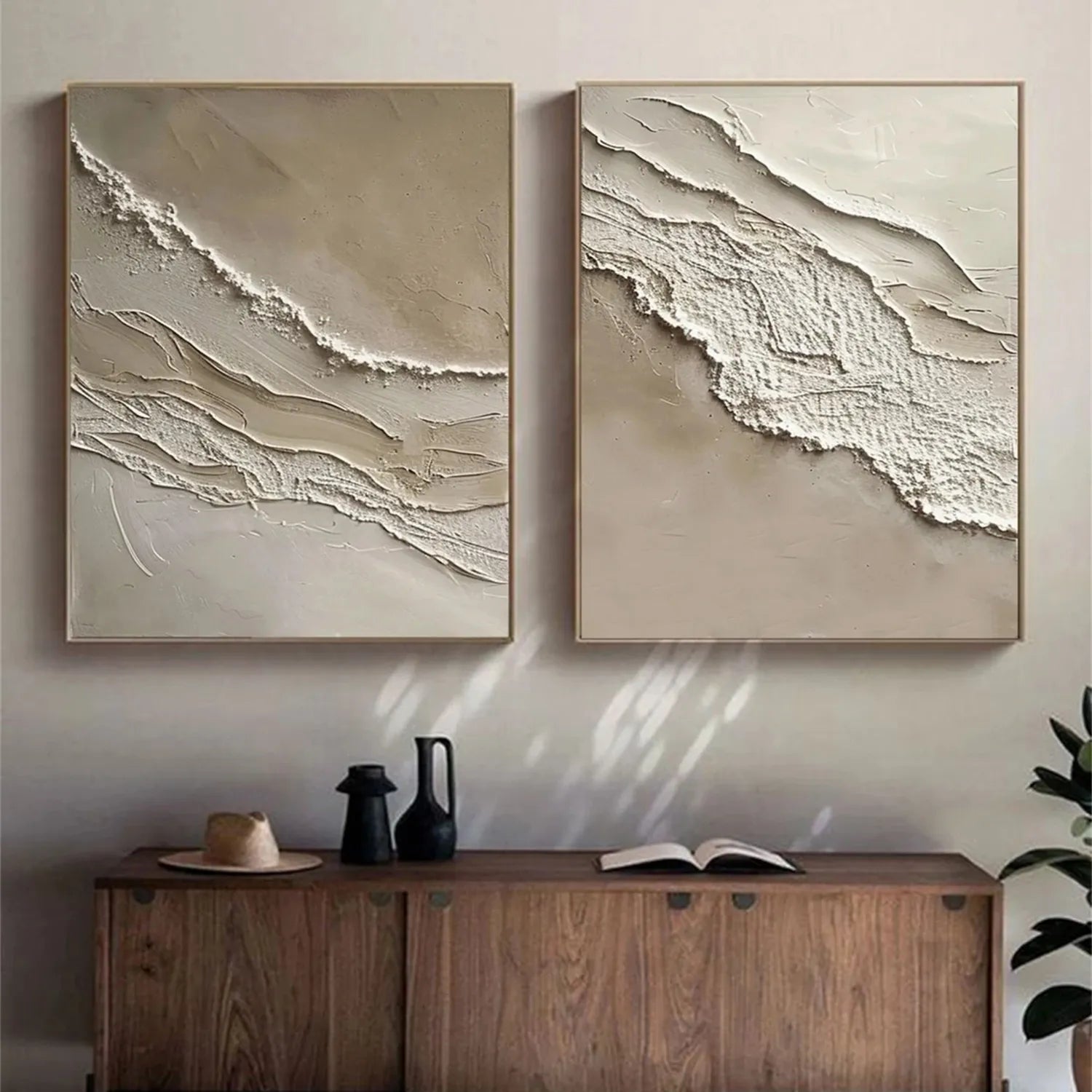 Frameless(Stretched Only)Ocean And Sky Painting Set of 2#OS 203