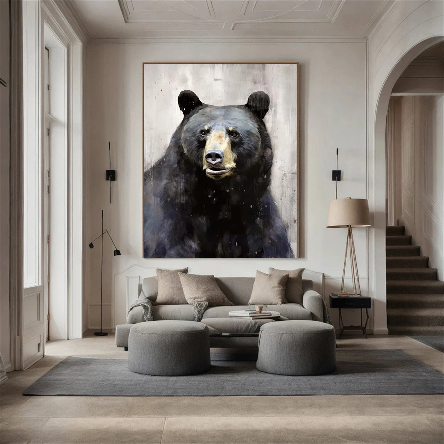Abstract Animal Canvas Art #AP171