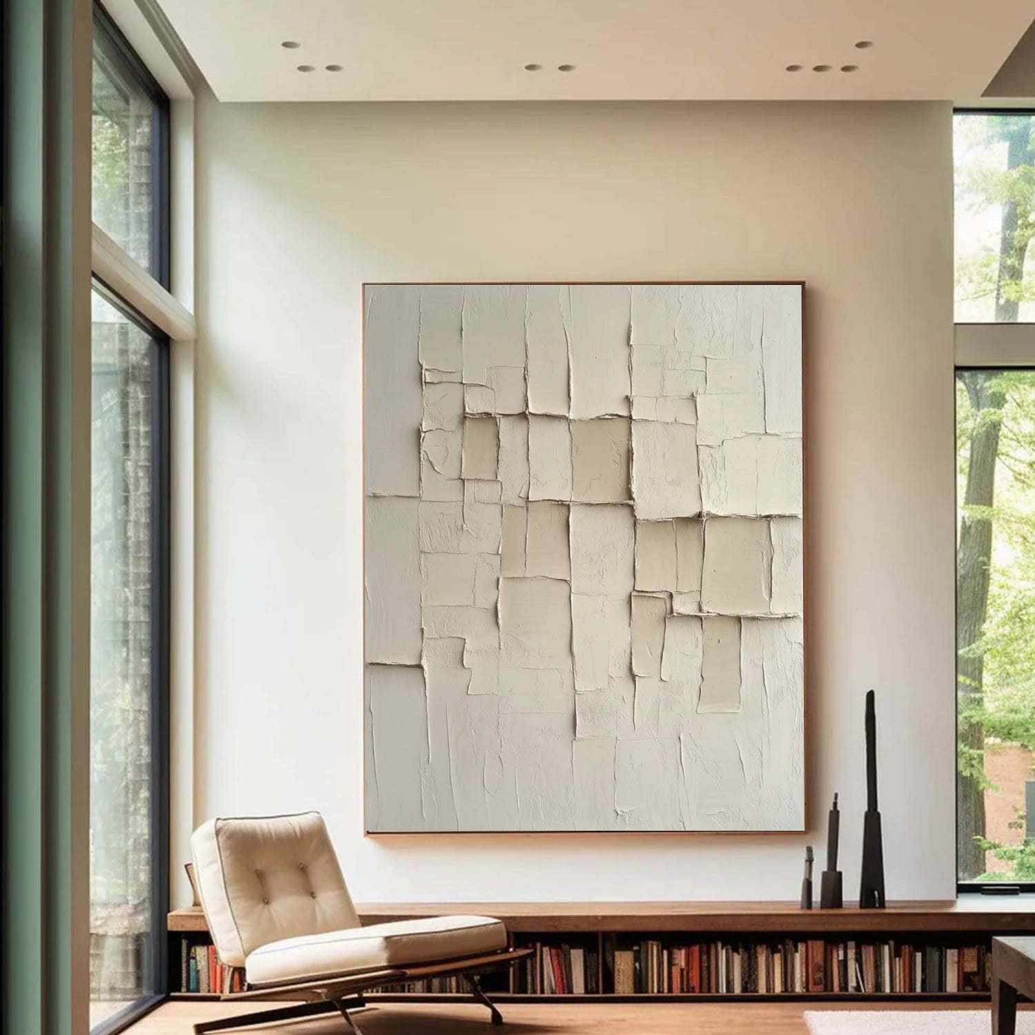 Beige & Brown Abstract Textured Wall Art #BB180