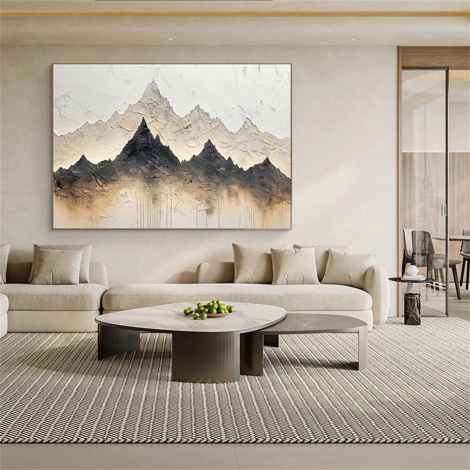 Minimalist Mountain Texture Canvas # MM403