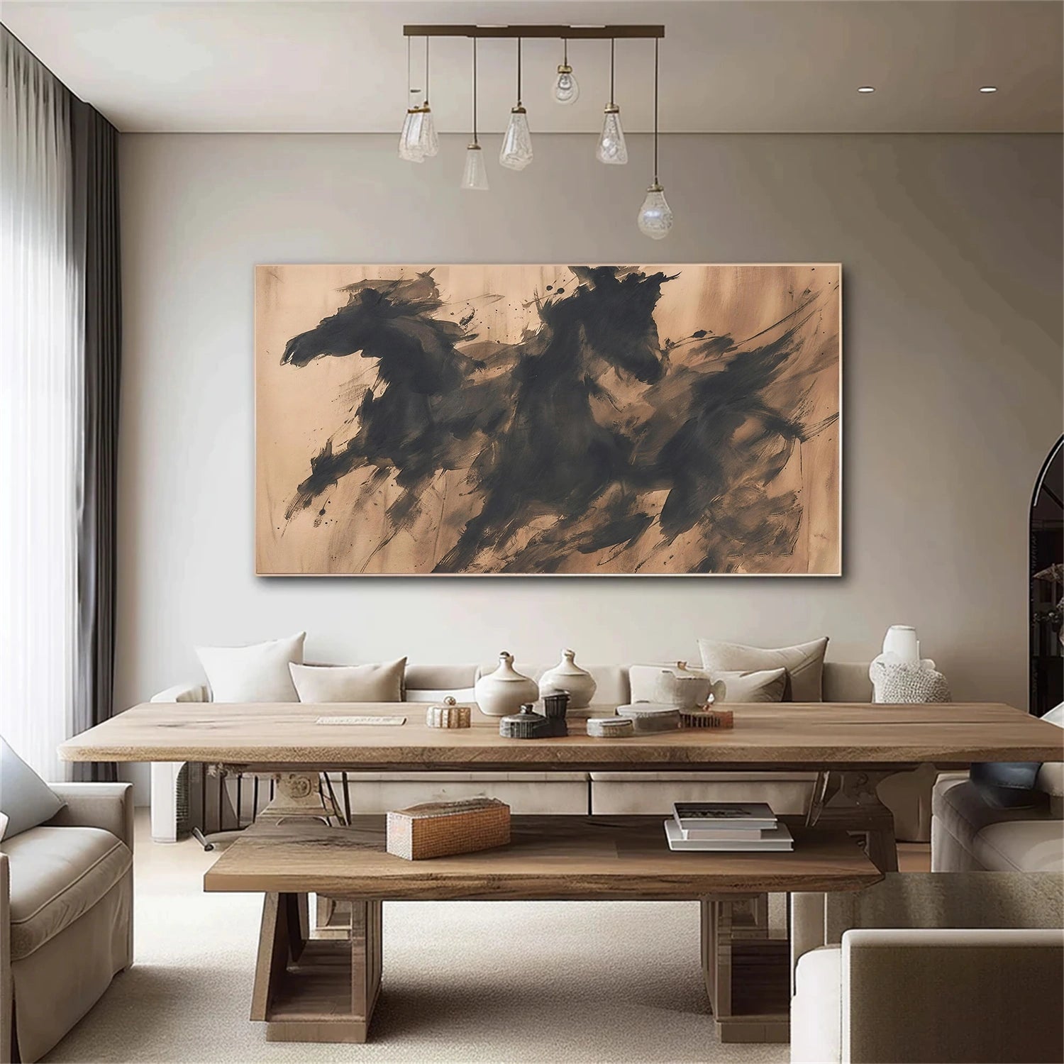 Abstract Animal Horse Canvas Art #AP207