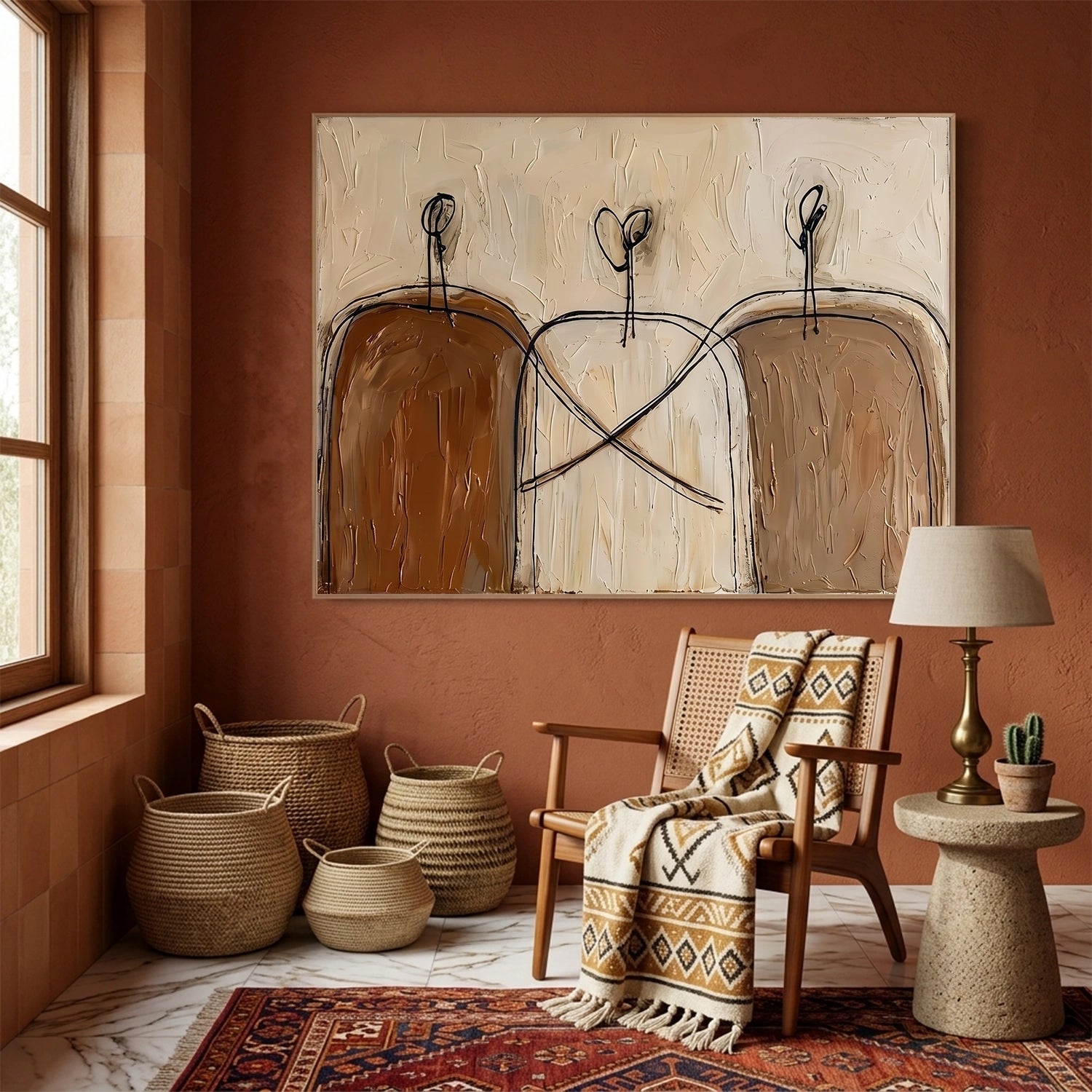 Abstract Portrait Texture Wall Art #PT 074