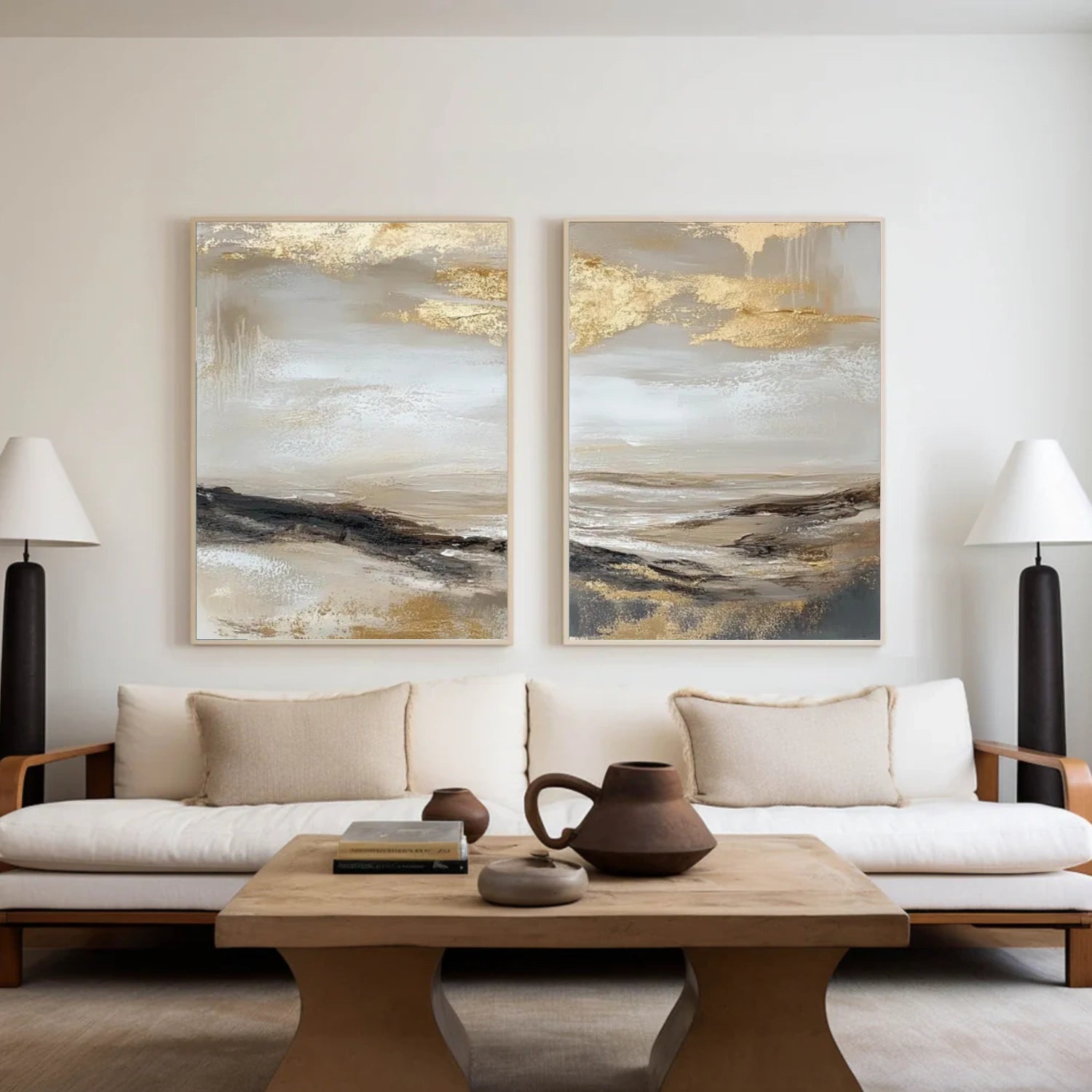 Abstract Textured Wall Art Set of 2 #AB 593