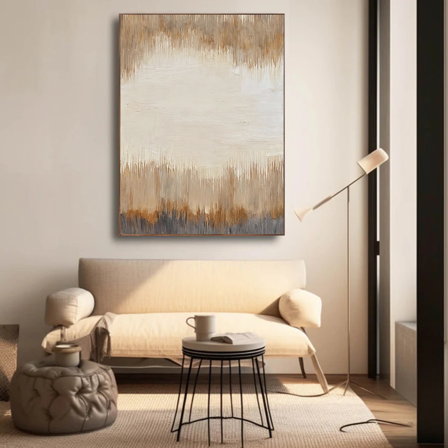 Beige & Brown Abstract Wall Art #BB187