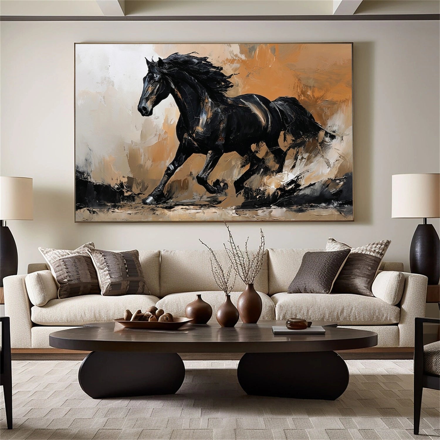 Abstract Animal Horse Texture Canvas Art #AP229