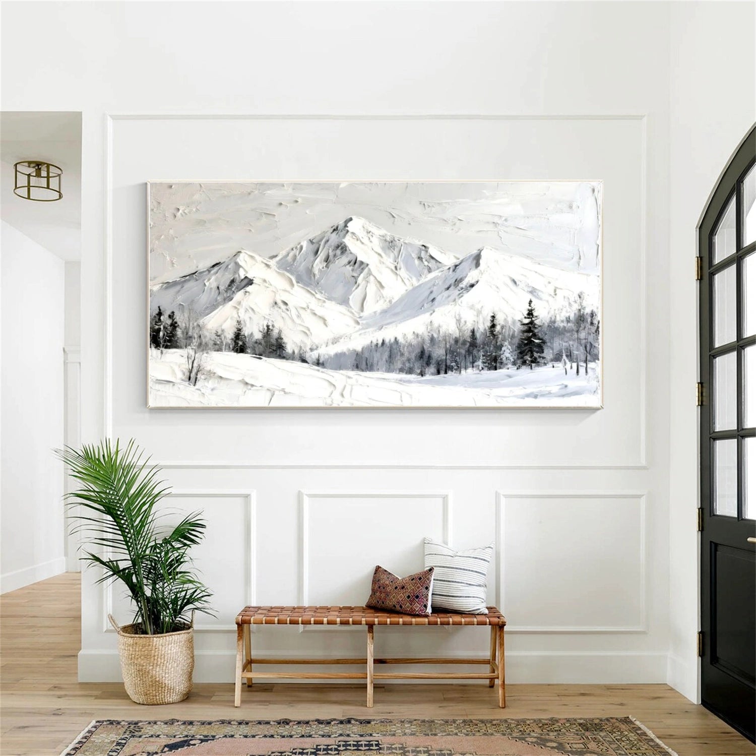 Abstract Mountain Textured Canvas Art #MM337
