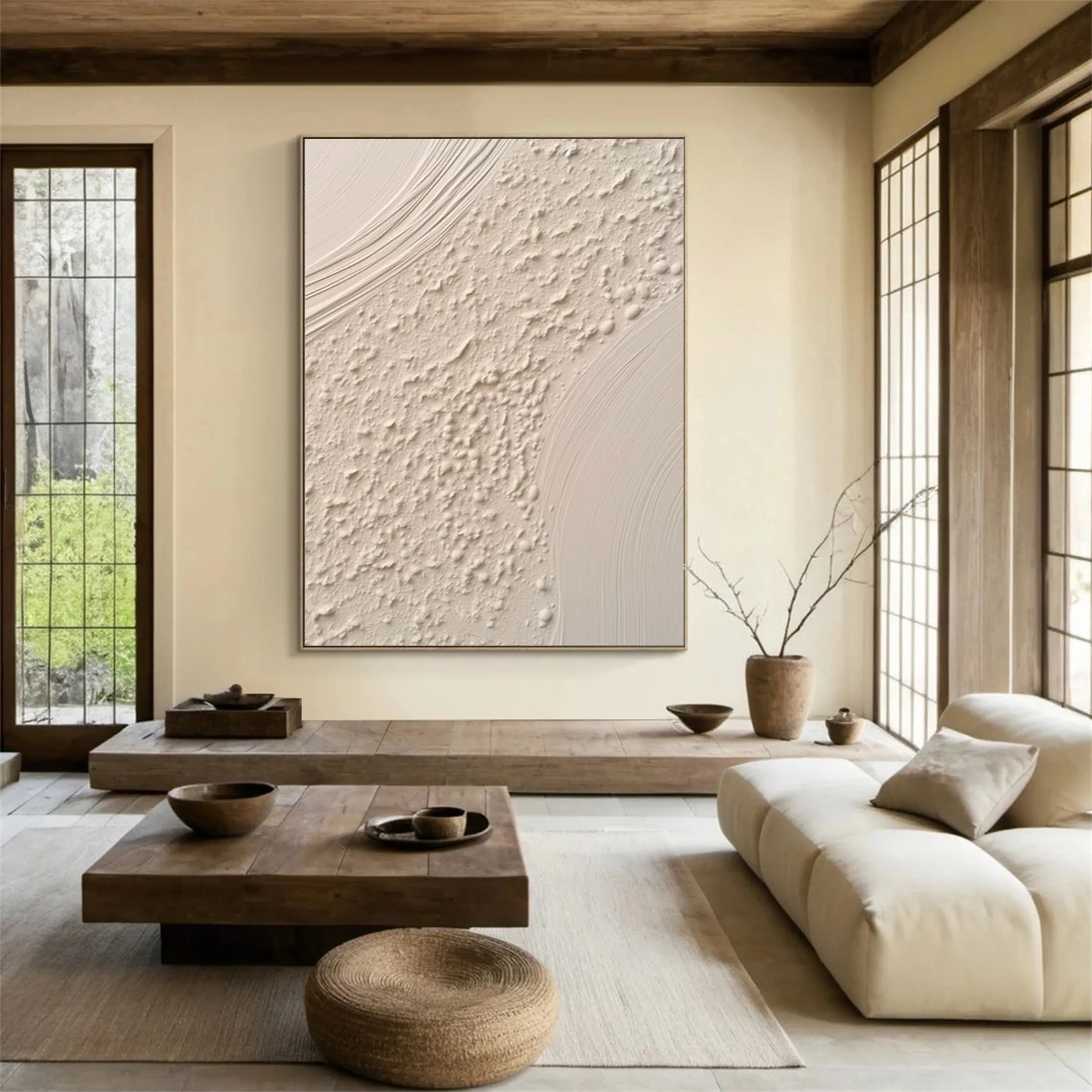 Beige & Brown Abstract #BB094