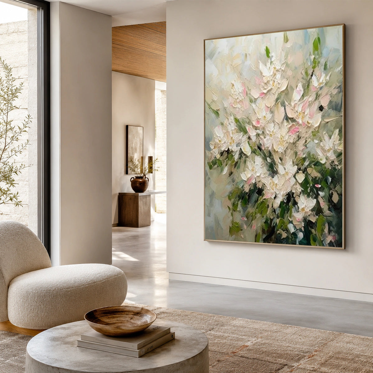 Flower & Tree Abstract Texture Canvas # FT 413