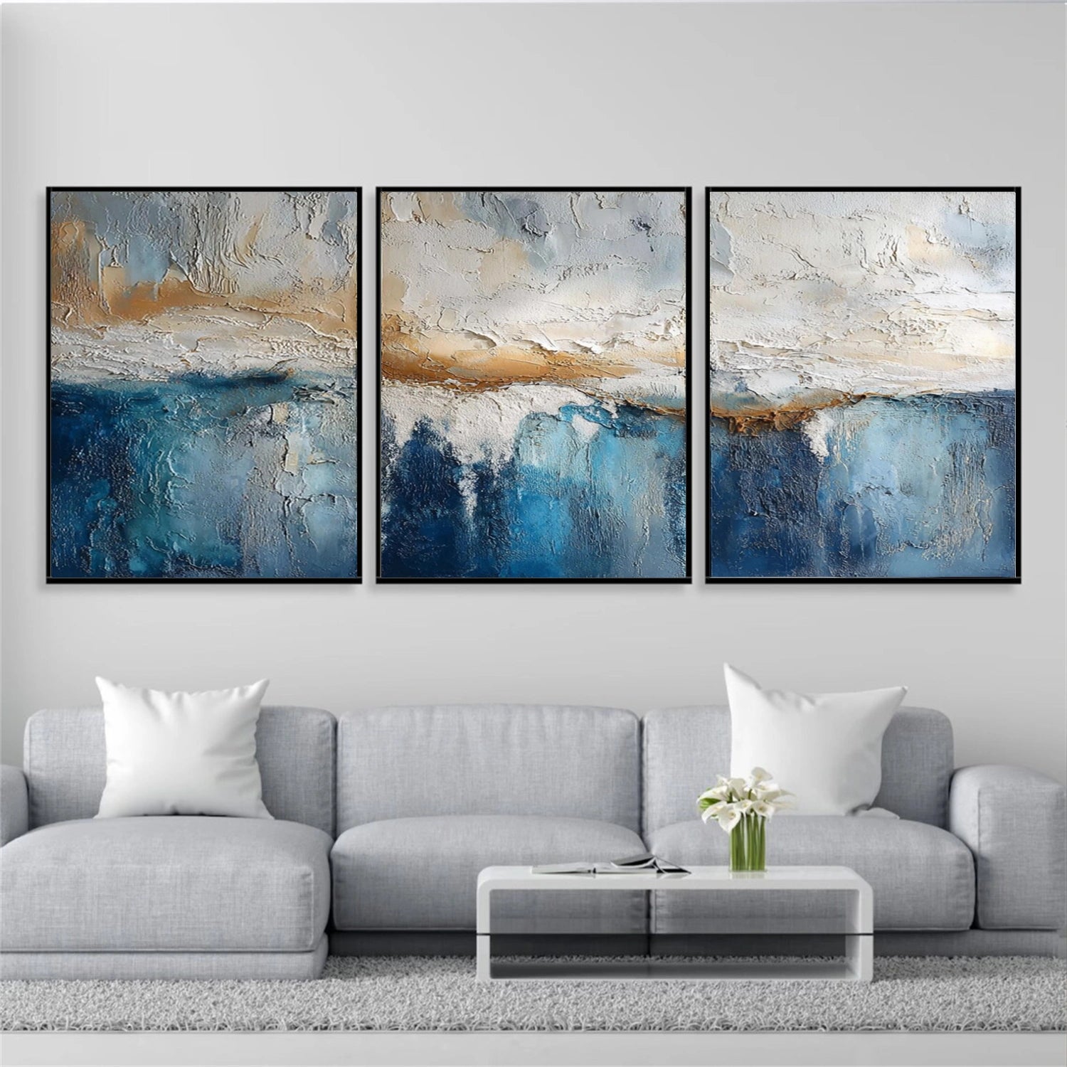 Abstract Wall Art Set of 3 #AB617