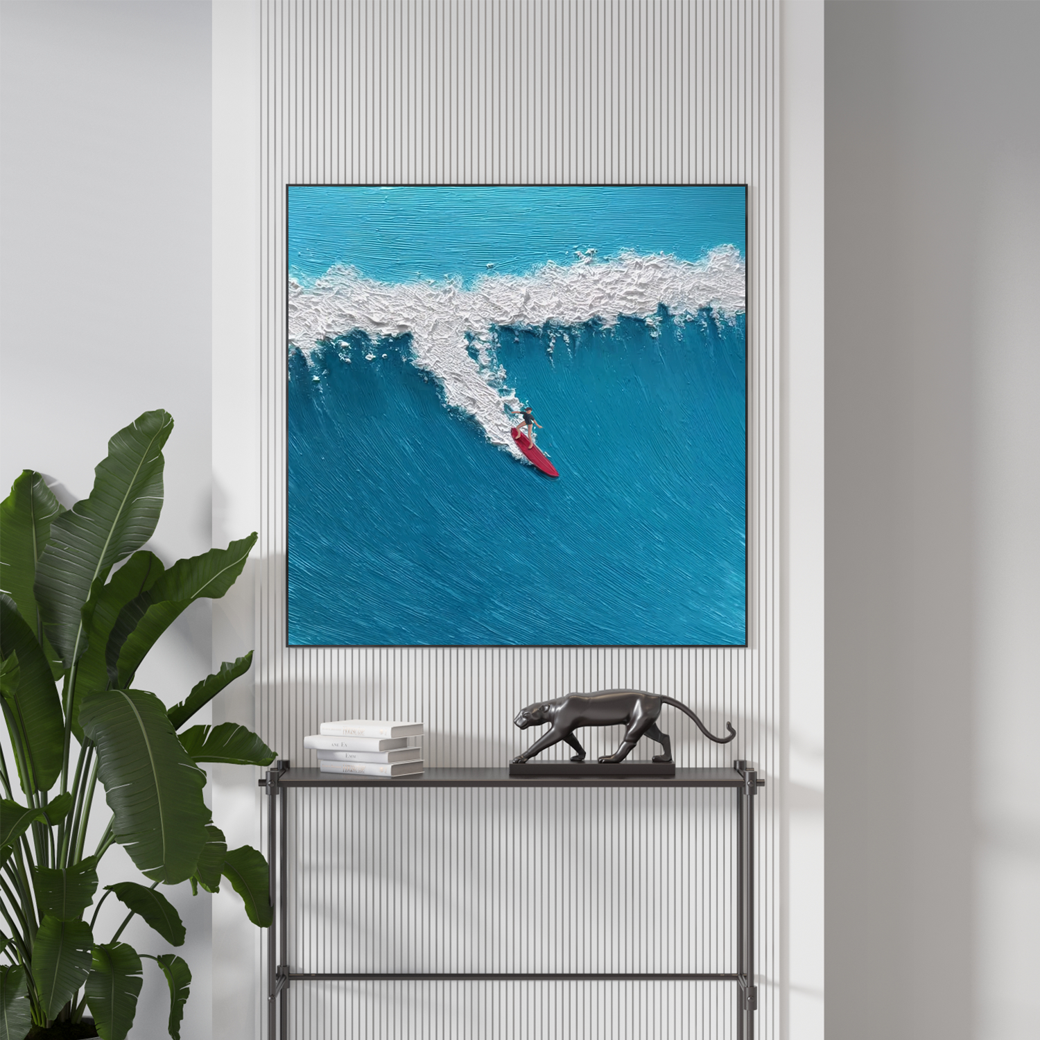 Surfing Sport Texture Canvas Painting #SA024