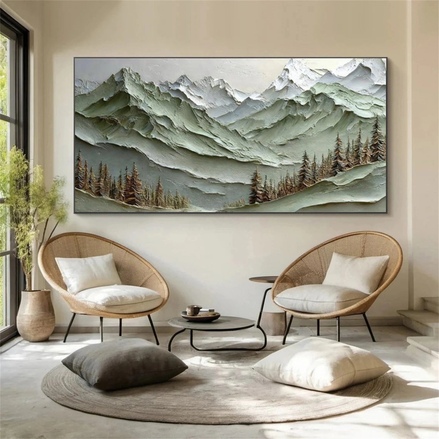 Minimalist Mountain Texture Canvas # MM370
