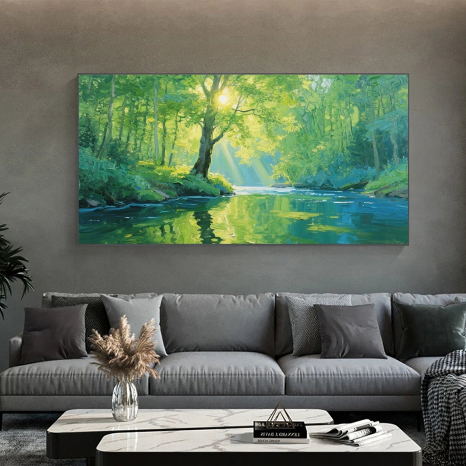 Flower & Tree Abstract Canvas Art #FT 270