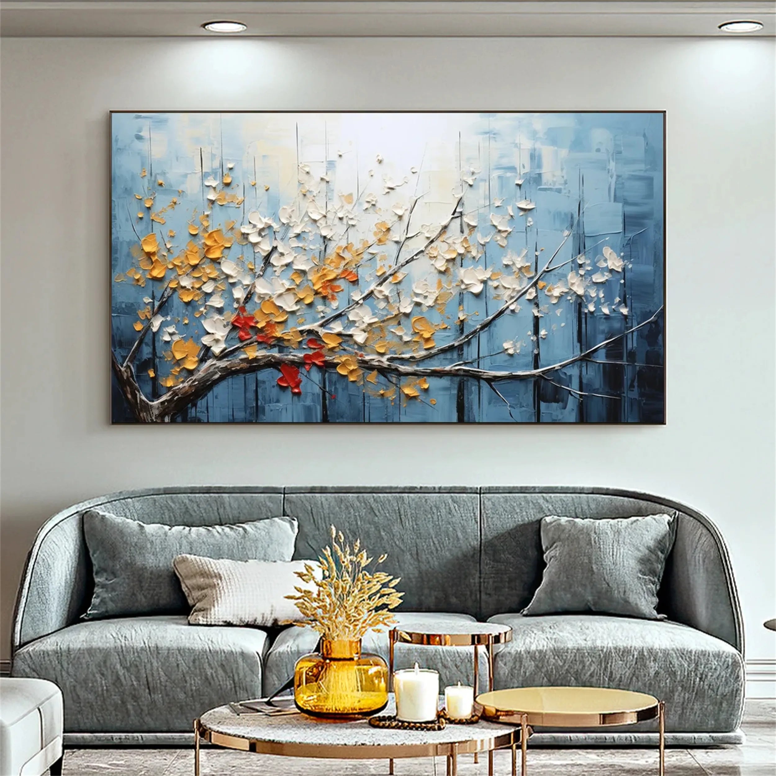 Custom Order Flower And Tree Painting #FT 052