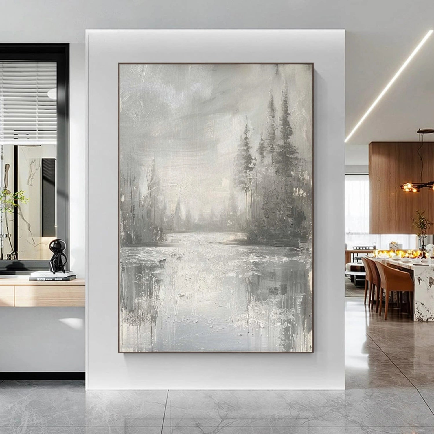 Flower & Tree Abstract Texture Canvas Art #FT 282